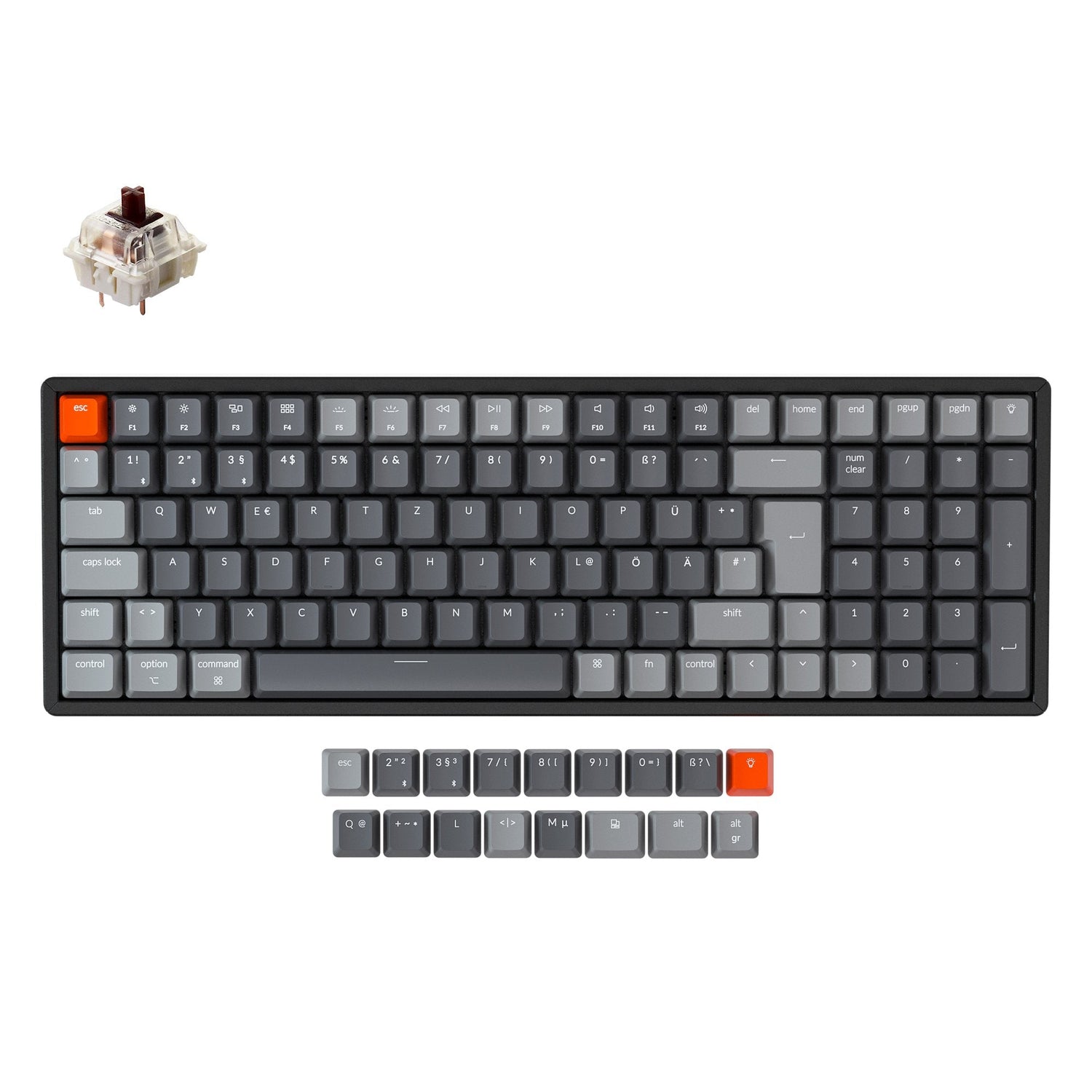 Keychron K4 kabellose mechanische Tastatur (Deutsches ISO-DE-Layout) – Version 2
