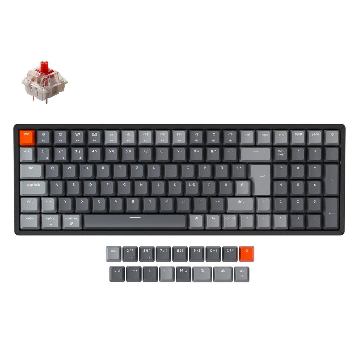 Keychron K4 kabellose mechanische Tastatur (Deutsches ISO-DE-Layout) – Version 2