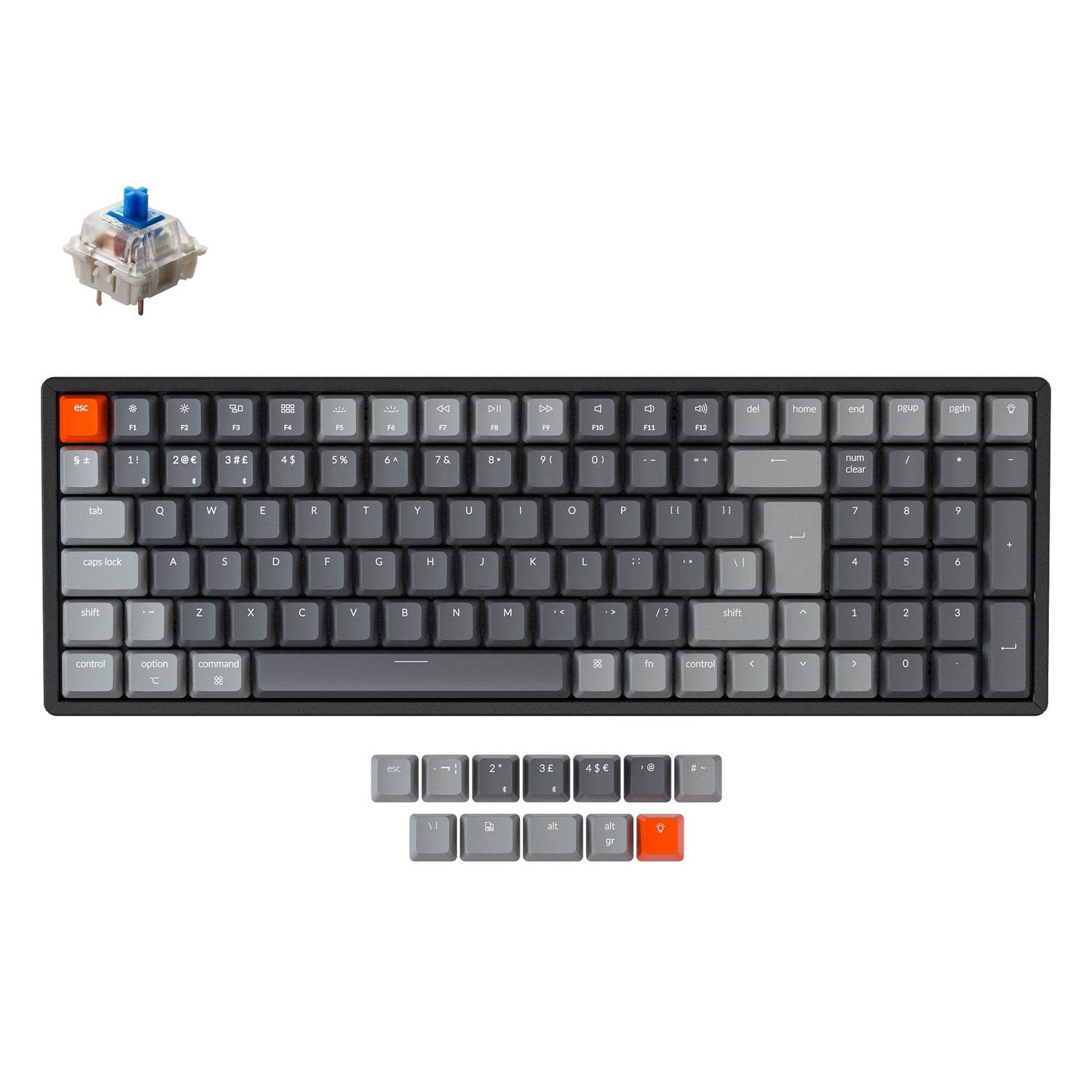 Keychron K4 kabellose mechanische Tastatur (UK ISO-Layout) – Version 2