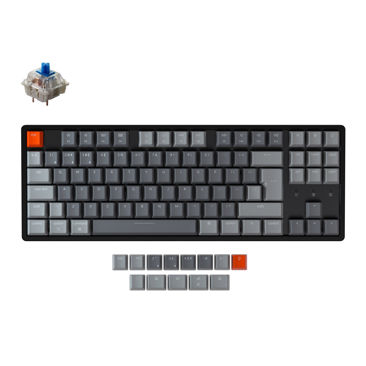 Keychron K8 kabellose mechanische Tastatur (UK-ISO-Layout)