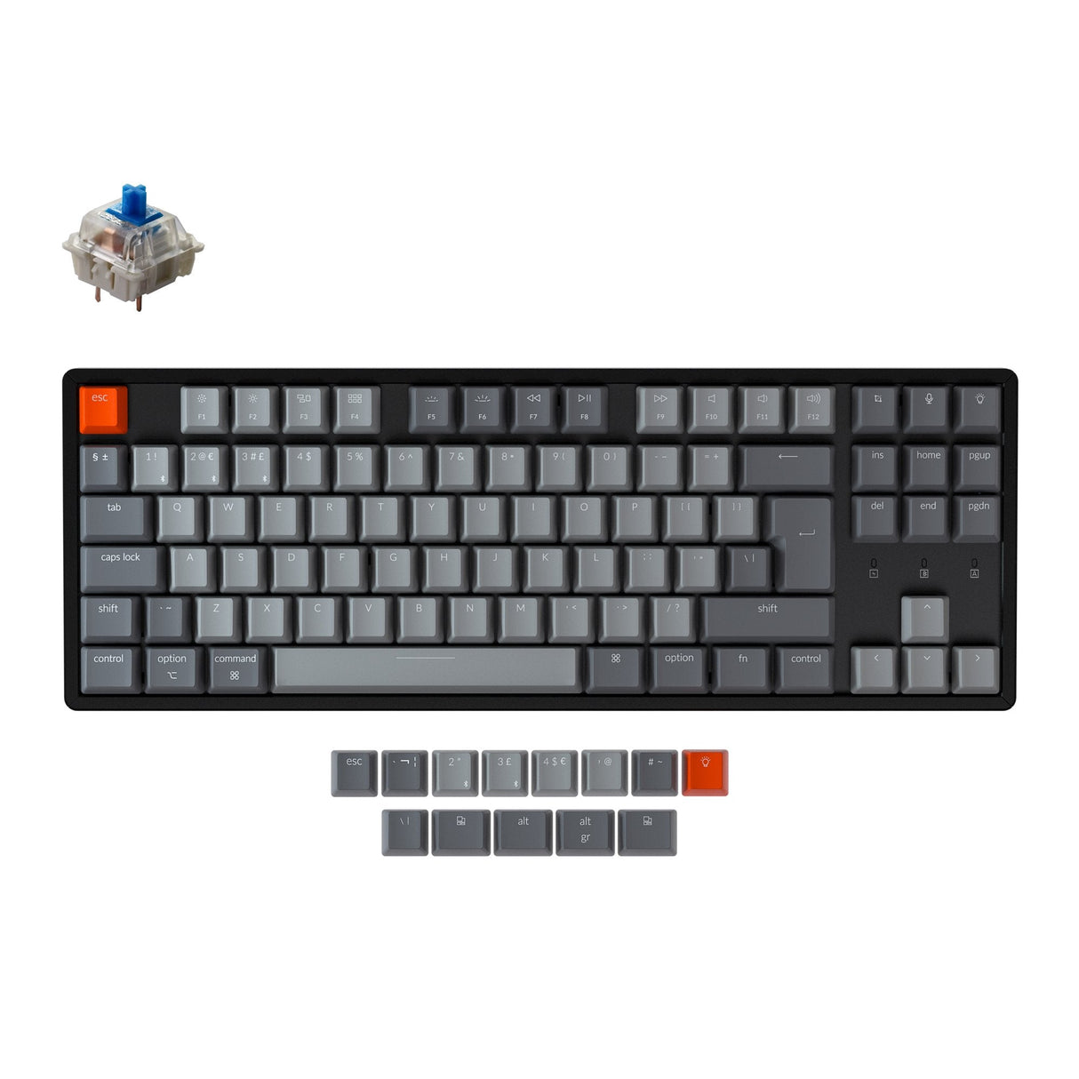 Keychron K8 kabellose mechanische Tastatur (UK-ISO-Layout)