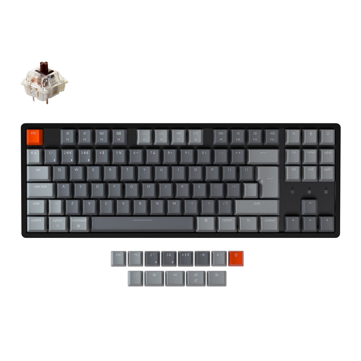 Keychron K8 kabellose mechanische Tastatur (UK-ISO-Layout)