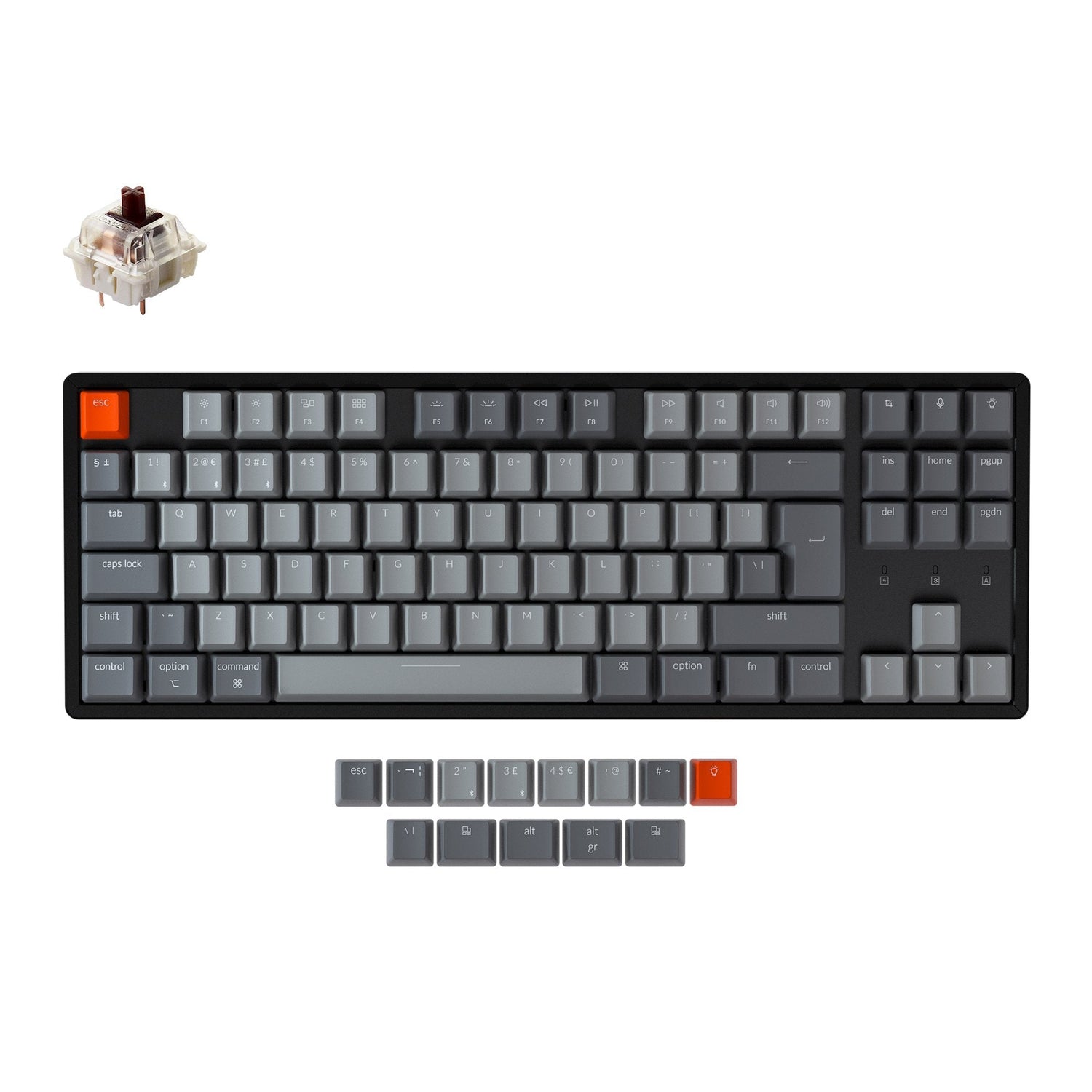Keychron K8 kabellose mechanische Tastatur (UK-ISO-Layout)
