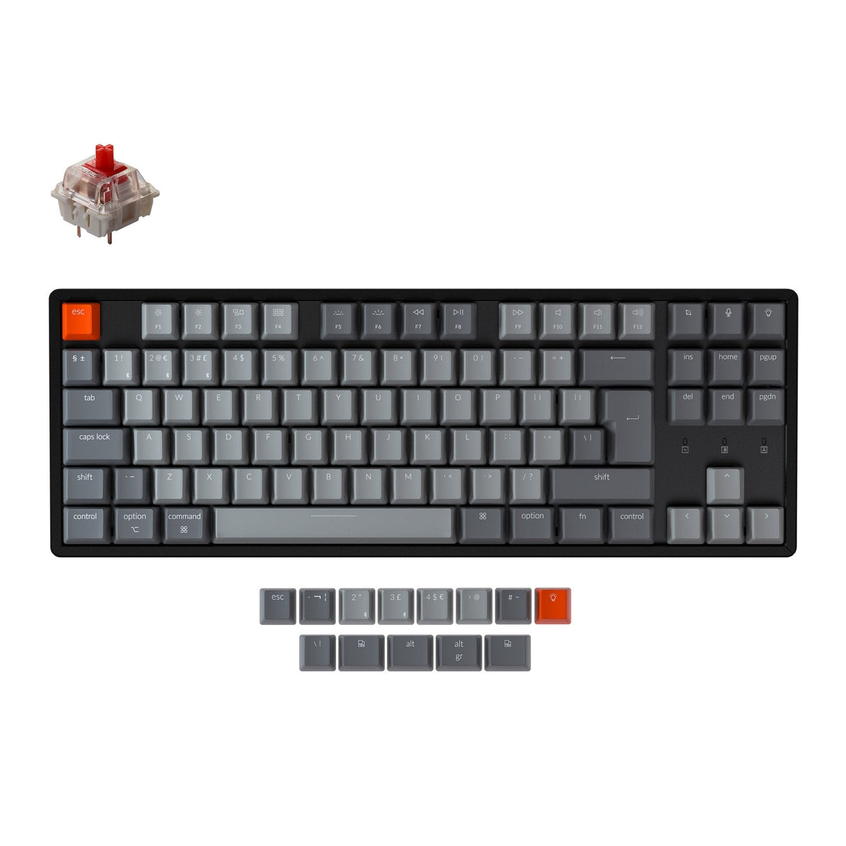 Keychron K8 kabellose mechanische Tastatur (UK-ISO-Layout)