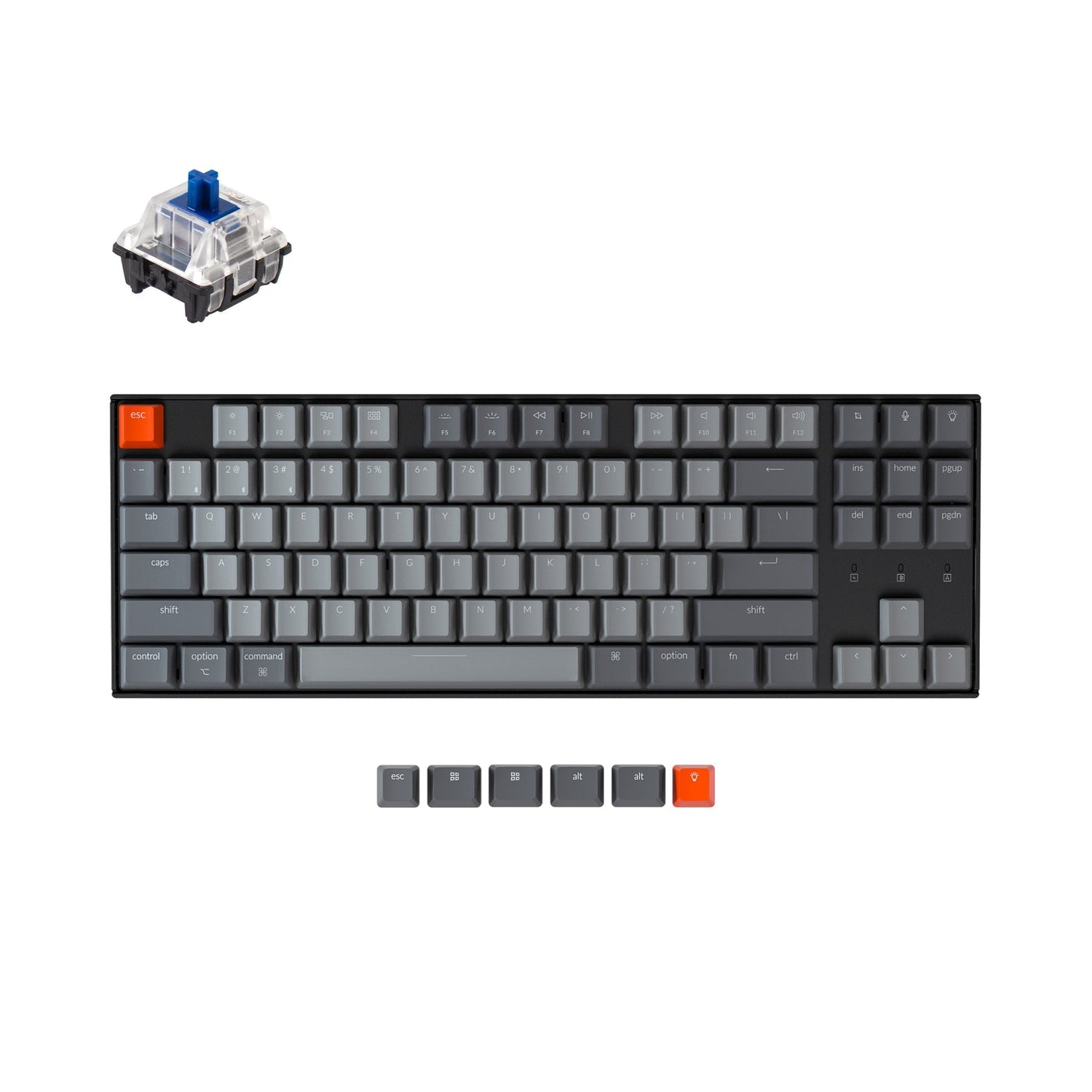 Keychron K8 kabellose mechanische Tastatur (US-ANSI-Layout)