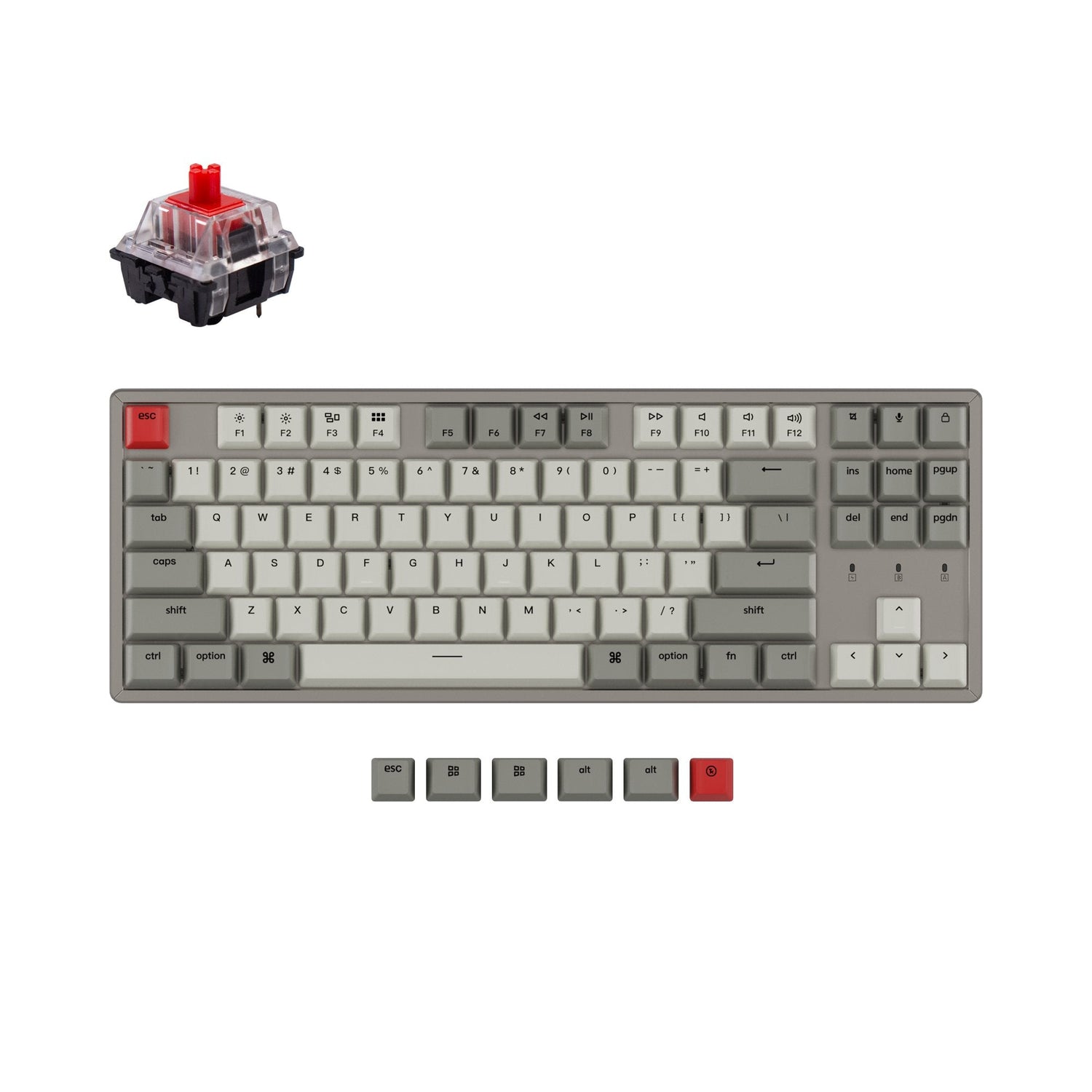 Keychron K8 kabellose mechanische Tastatur ohne Hintergrundbeleuchtung (US-ANSI-Layout)