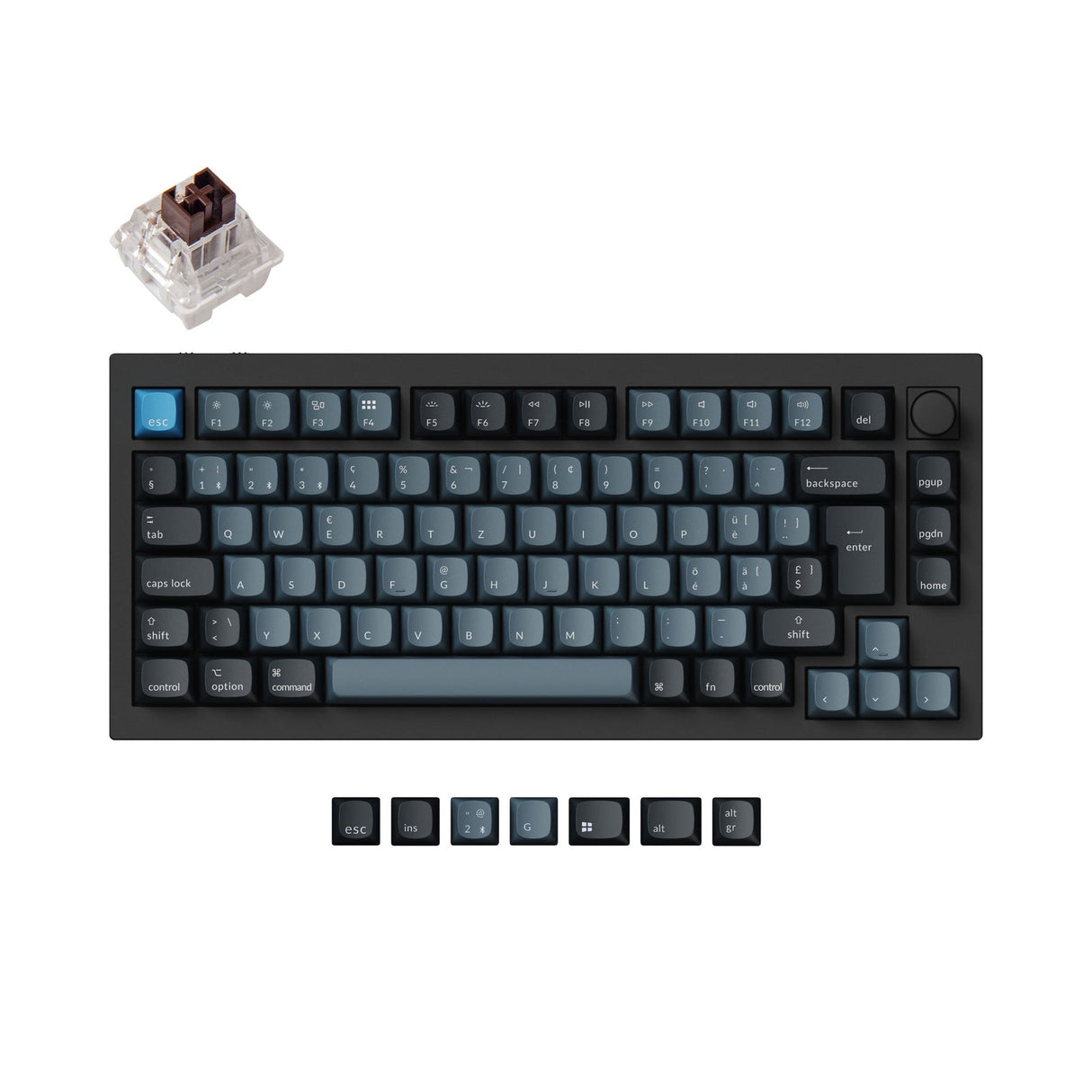 Keychron Q1 Pro QMK/VIA Kabellose Custom Mechanische Tastatur ISO-Layout-Sammlung