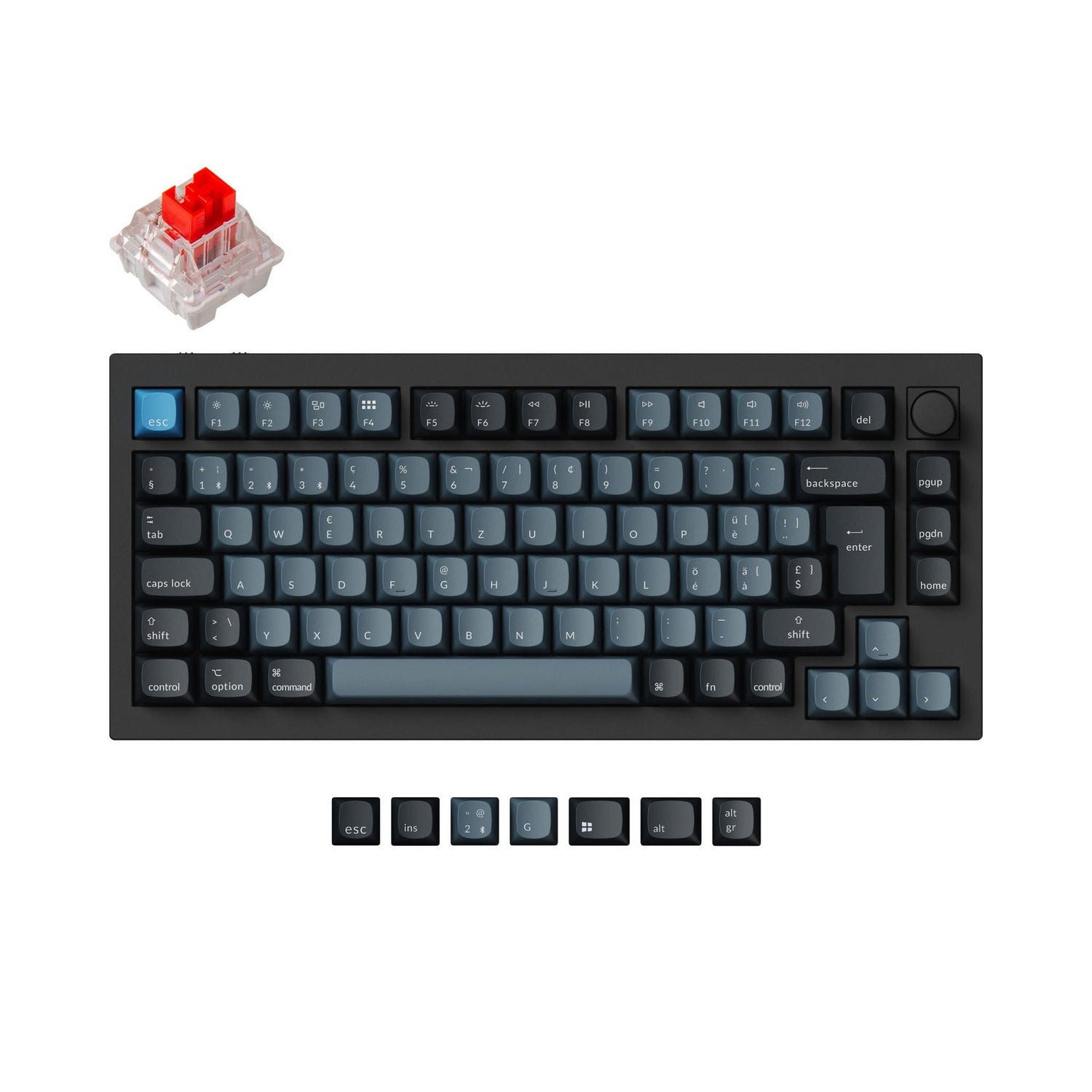 Keychron Q1 Pro QMK/VIA Kabellose Custom Mechanische Tastatur ISO-Layout-Sammlung