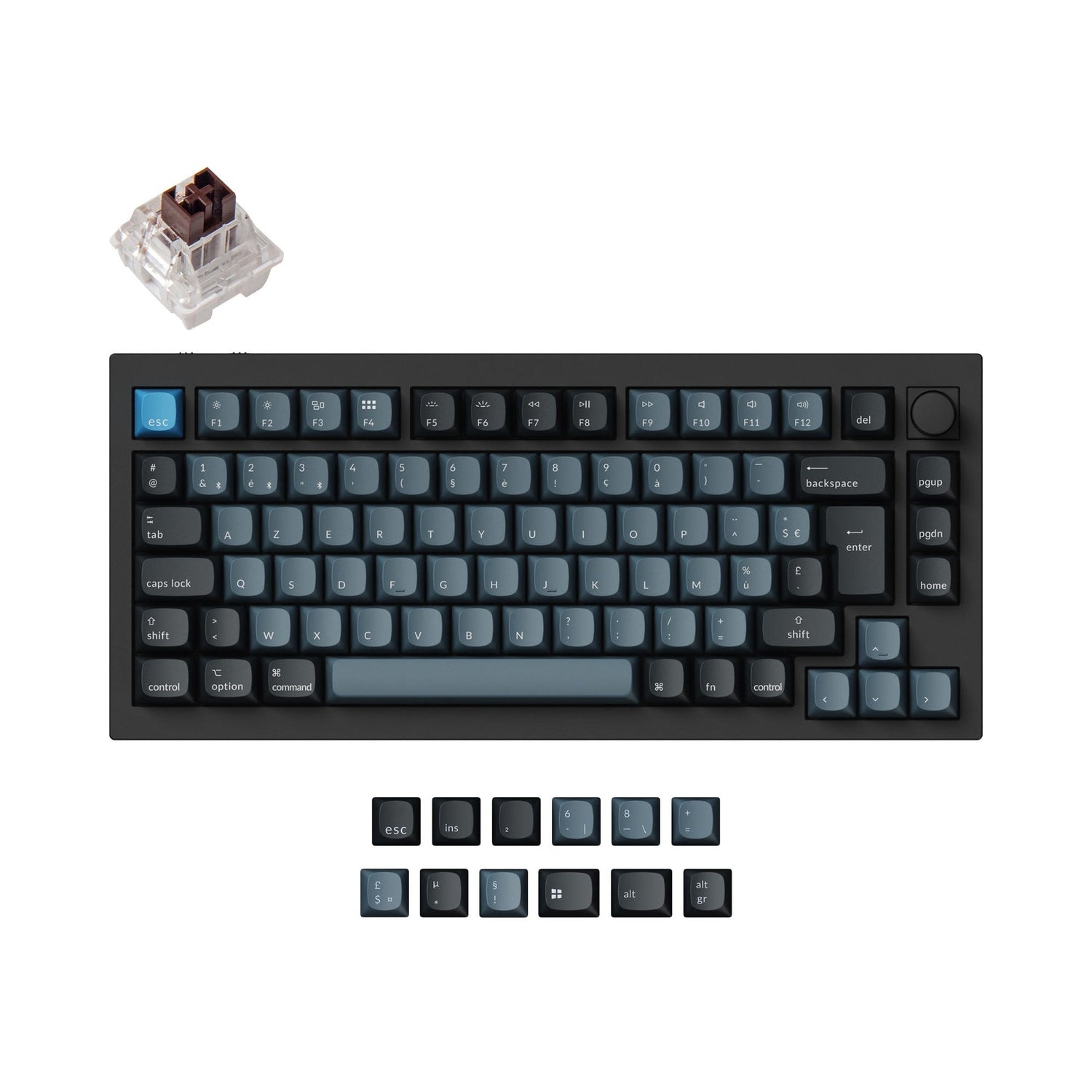 Keychron Q1 Pro QMK/VIA Kabellose Custom Mechanische Tastatur ISO-Layout-Sammlung