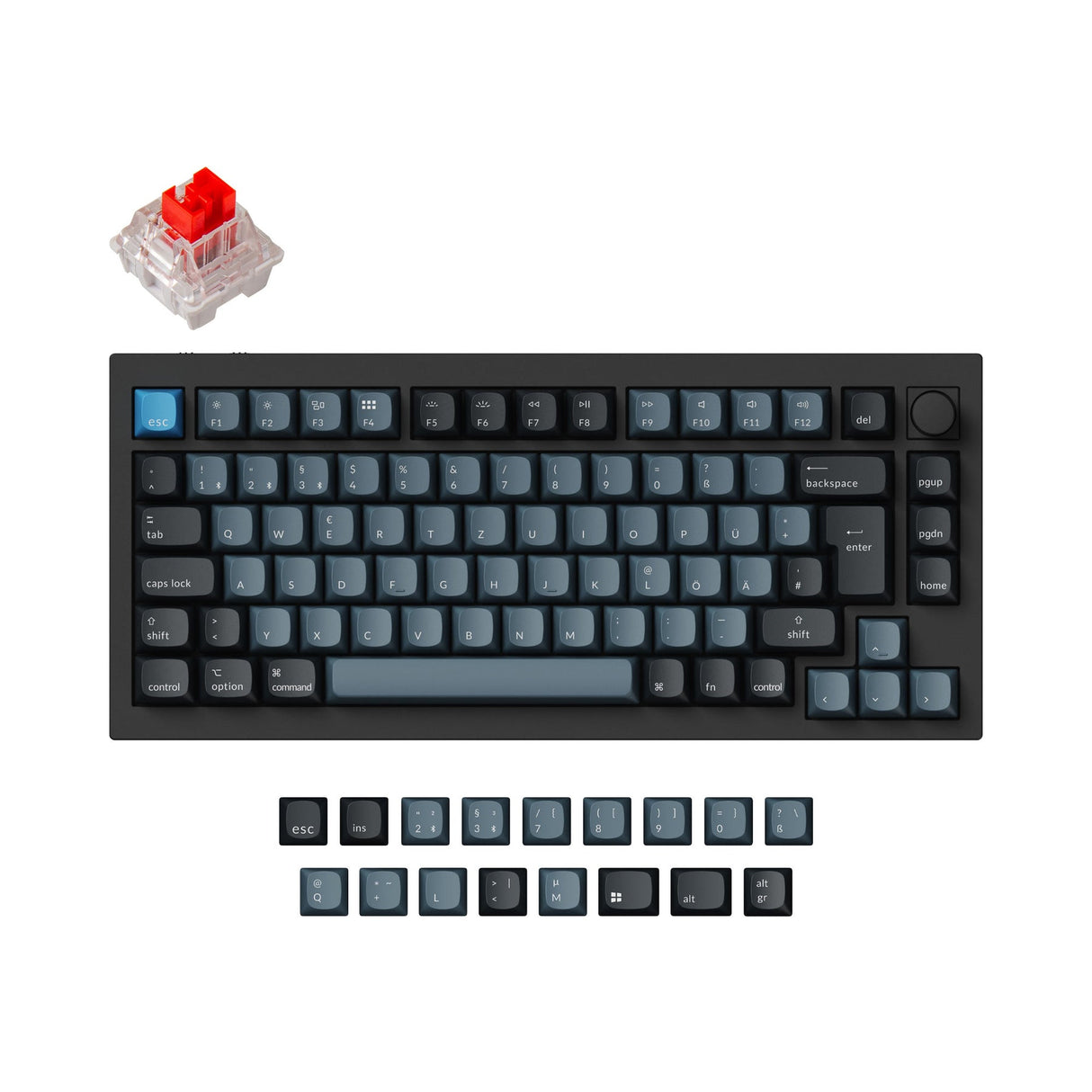 Keychron Q1 Pro QMK/VIA Kabellose Custom Mechanische Tastatur ISO-Layout-Sammlung