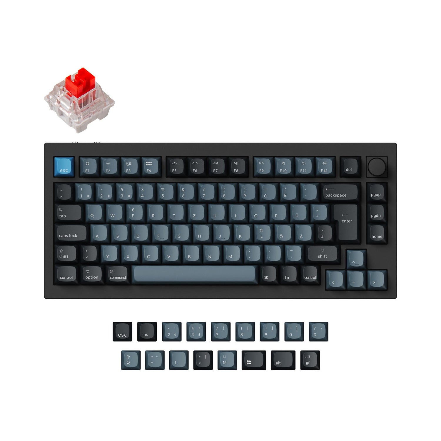 Keychron Q1 Pro QMK/VIA Kabellose Custom Mechanische Tastatur ISO-Layout-Sammlung