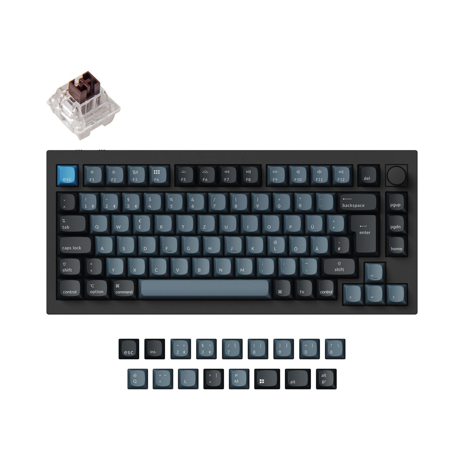 Keychron Q1 Pro QMK/VIA Kabellose Custom Mechanische Tastatur ISO-Layout-Sammlung
