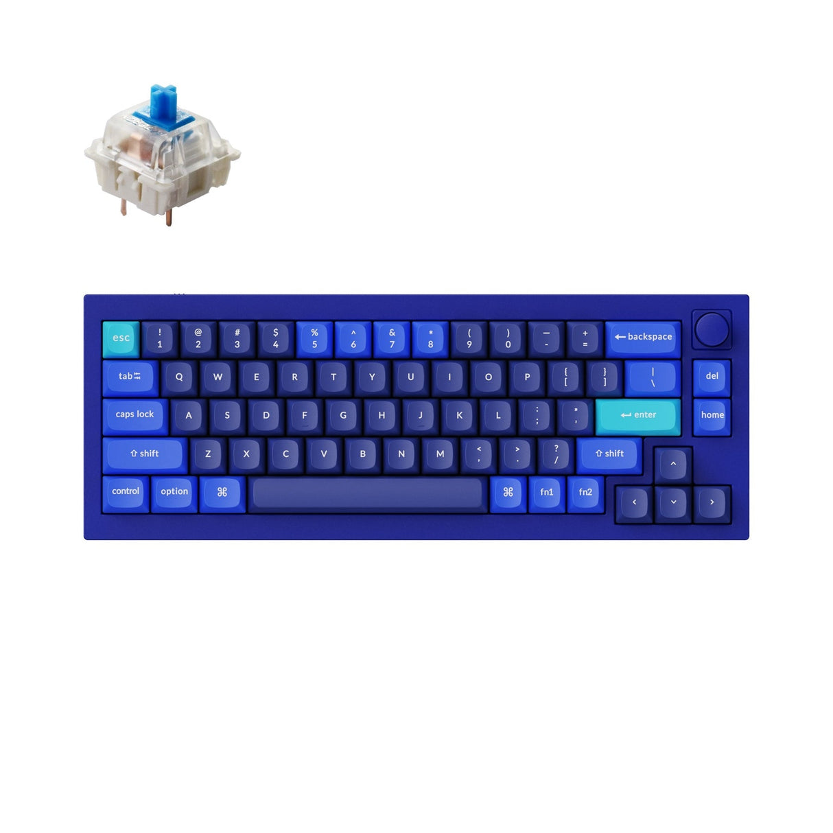Keychron Q2 QMK Benutzerdefinierte mechanische Tastatur (US-ANSI-Layout)