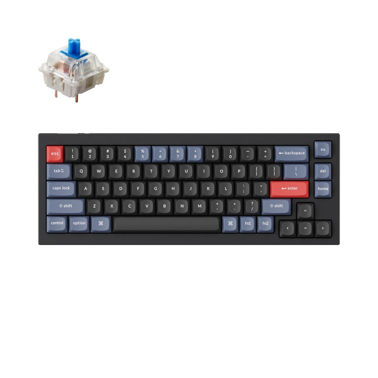 Keychron Q2 QMK Benutzerdefinierte mechanische Tastatur (US-ANSI-Layout)
