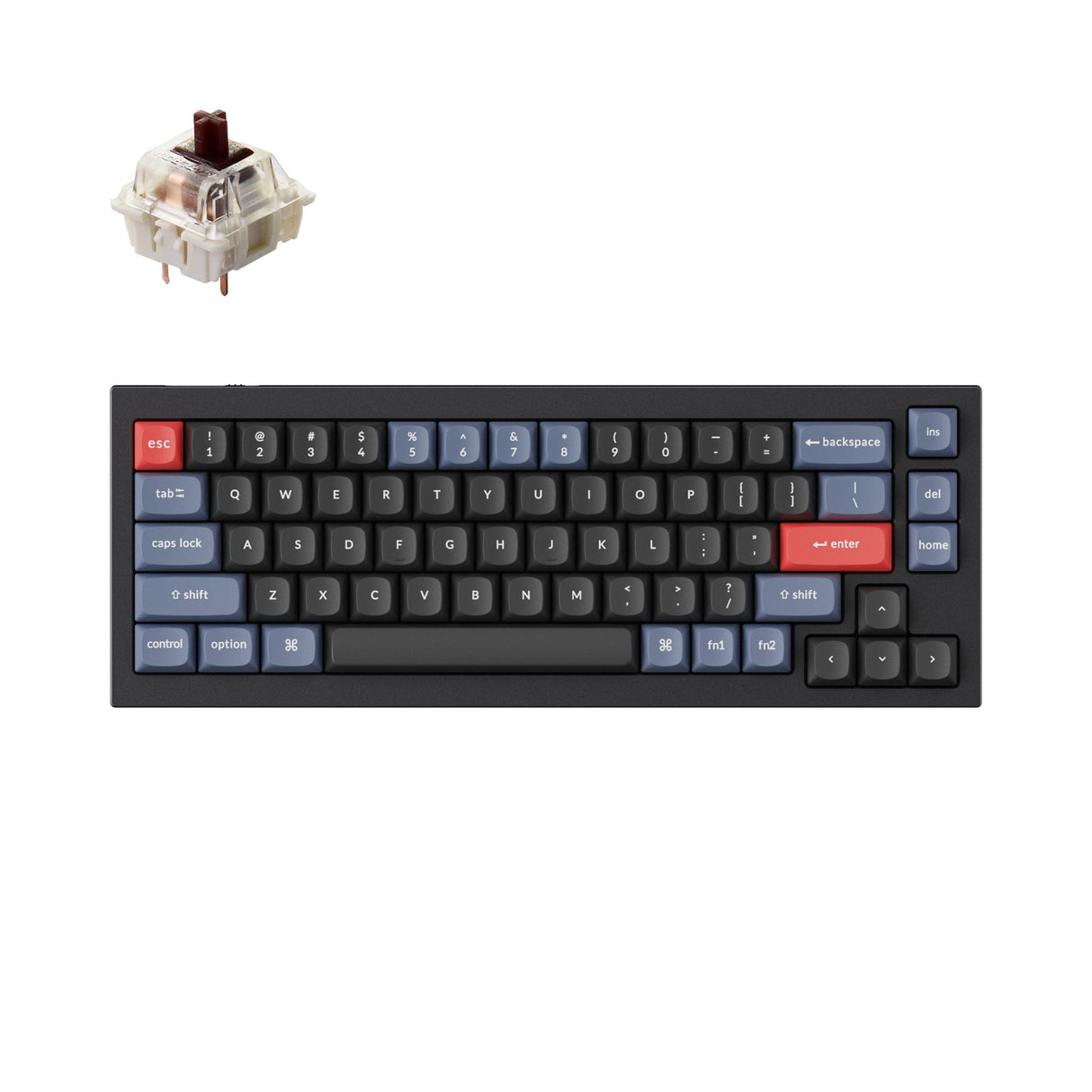Keychron Q2 QMK Benutzerdefinierte mechanische Tastatur (US-ANSI-Layout)