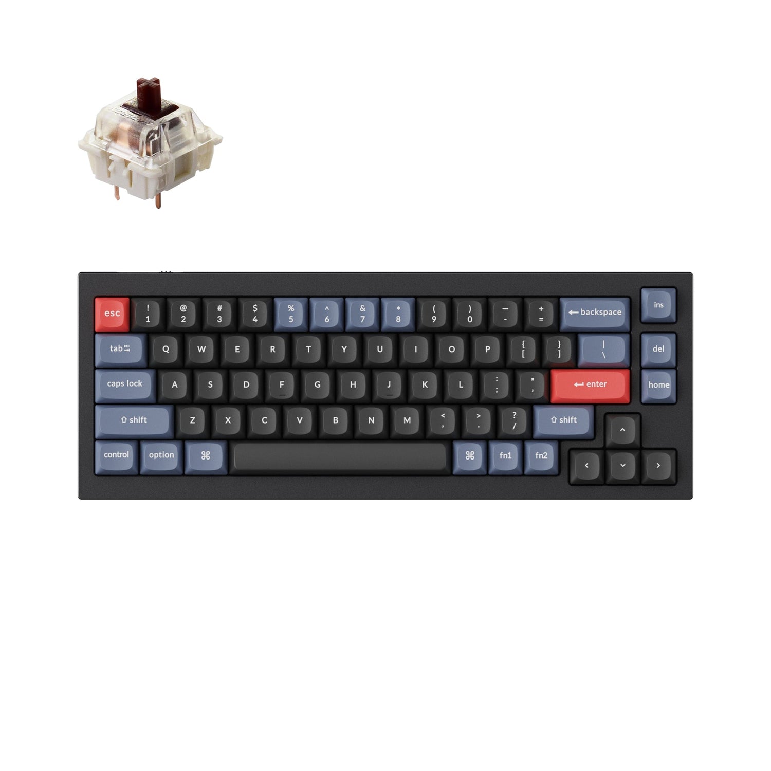 Keychron Q2 QMK Benutzerdefinierte mechanische Tastatur (US-ANSI-Layout)