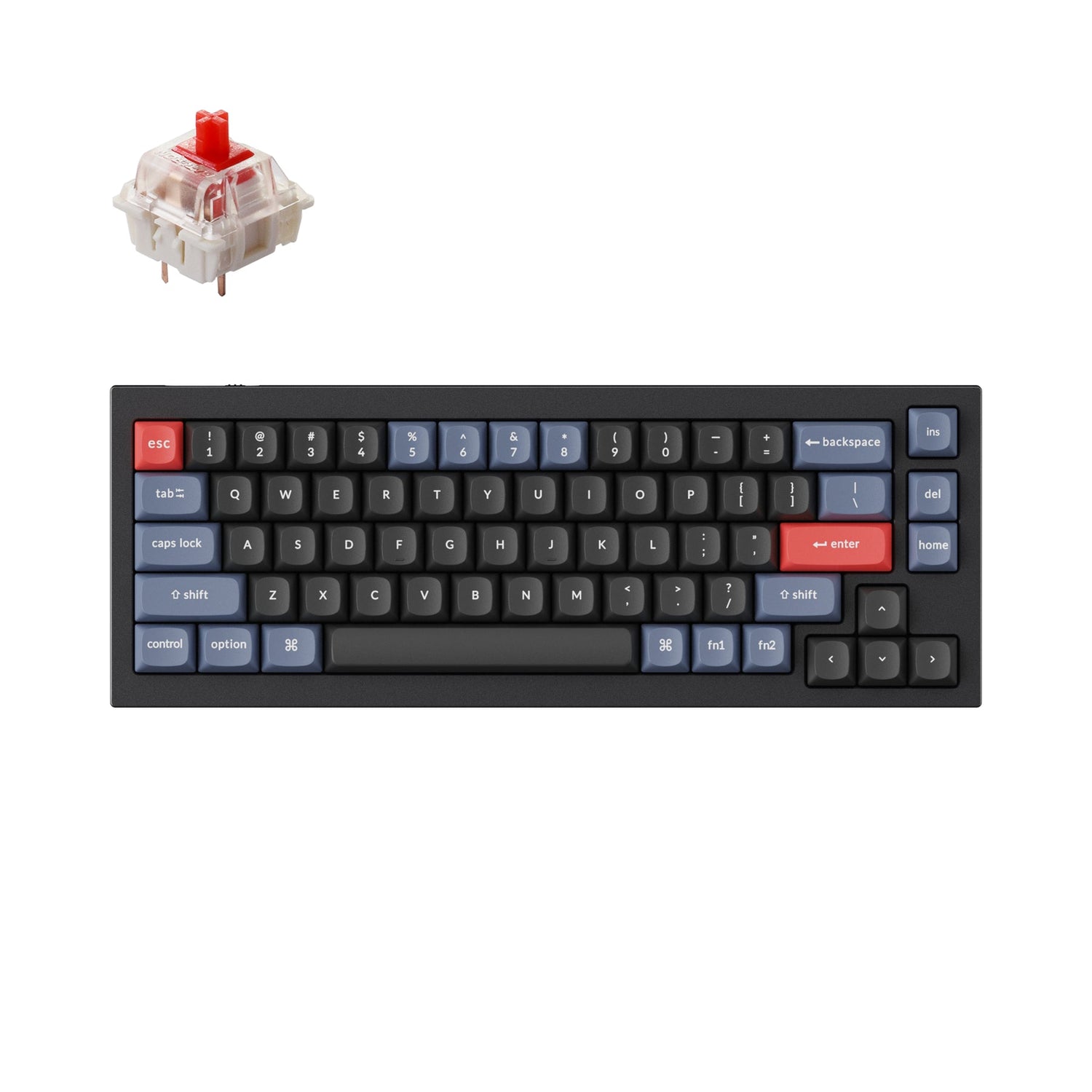 Keychron Q2 QMK Benutzerdefinierte mechanische Tastatur (US-ANSI-Layout)
