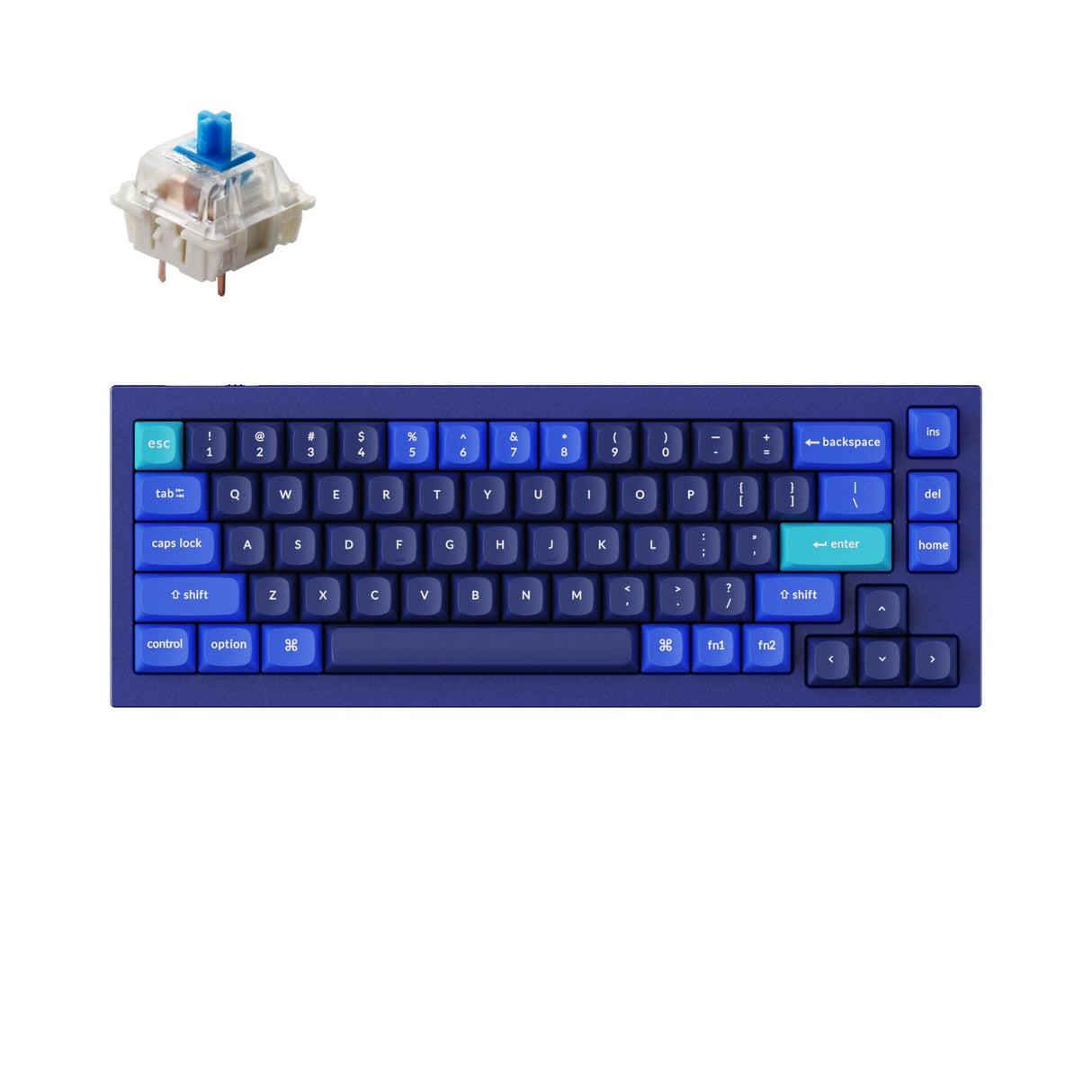 Keychron Q2 QMK Benutzerdefinierte mechanische Tastatur (US-ANSI-Layout)
