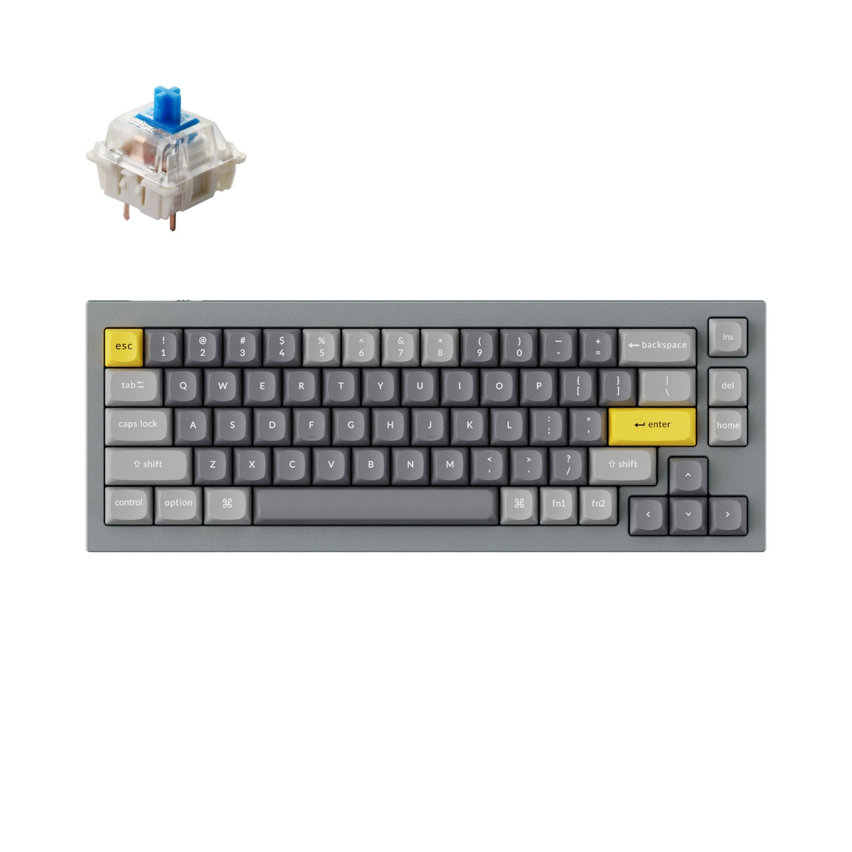 Keychron Q2 QMK Benutzerdefinierte mechanische Tastatur (US-ANSI-Layout)