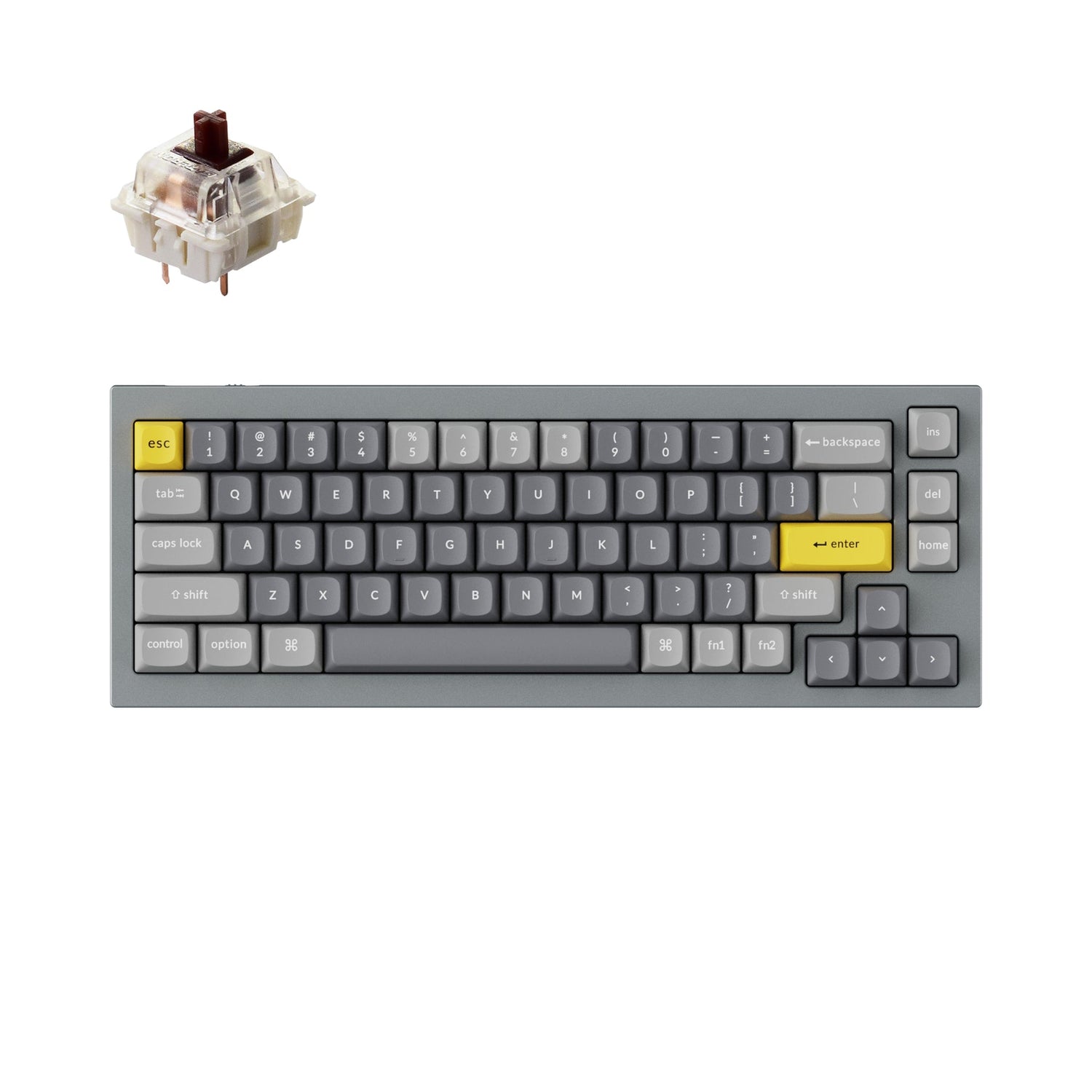 Keychron Q2 QMK Benutzerdefinierte mechanische Tastatur (US-ANSI-Layout)
