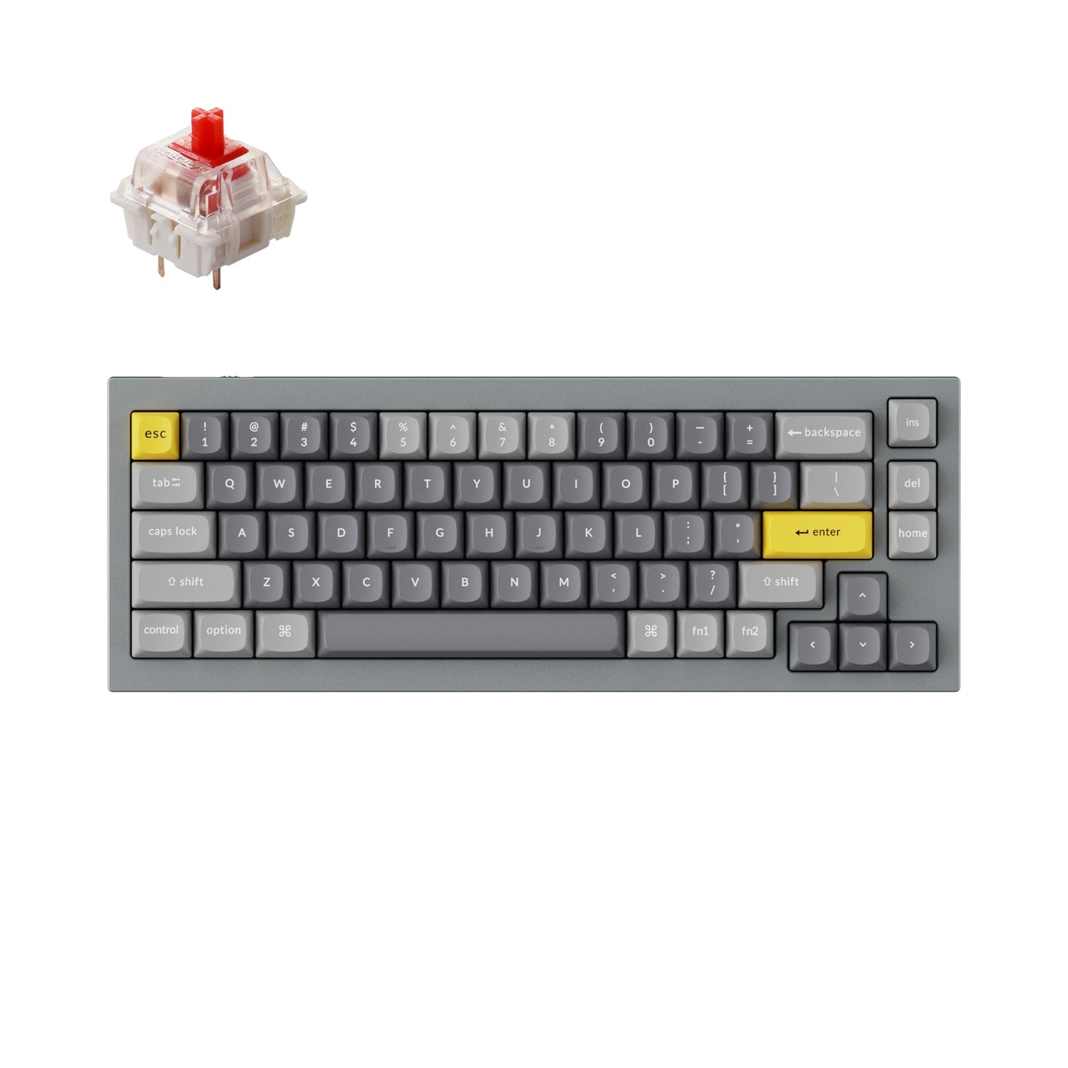 Keychron Q2 QMK Benutzerdefinierte mechanische Tastatur (US-ANSI-Layout)