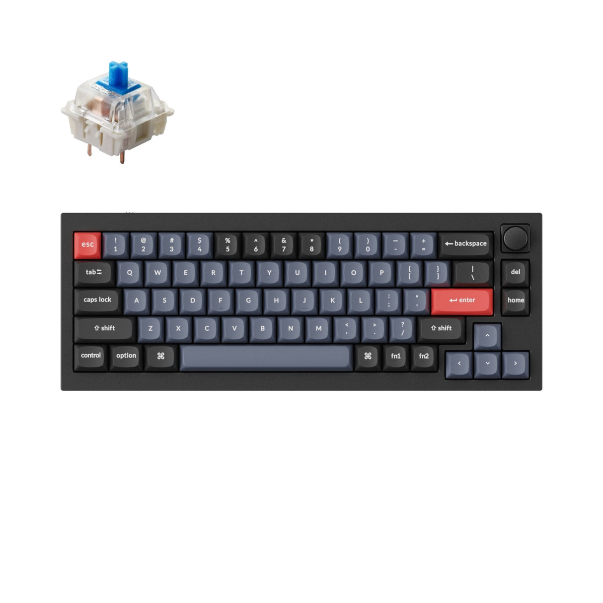 Keychron Q2 QMK Benutzerdefinierte mechanische Tastatur (US-ANSI-Layout)