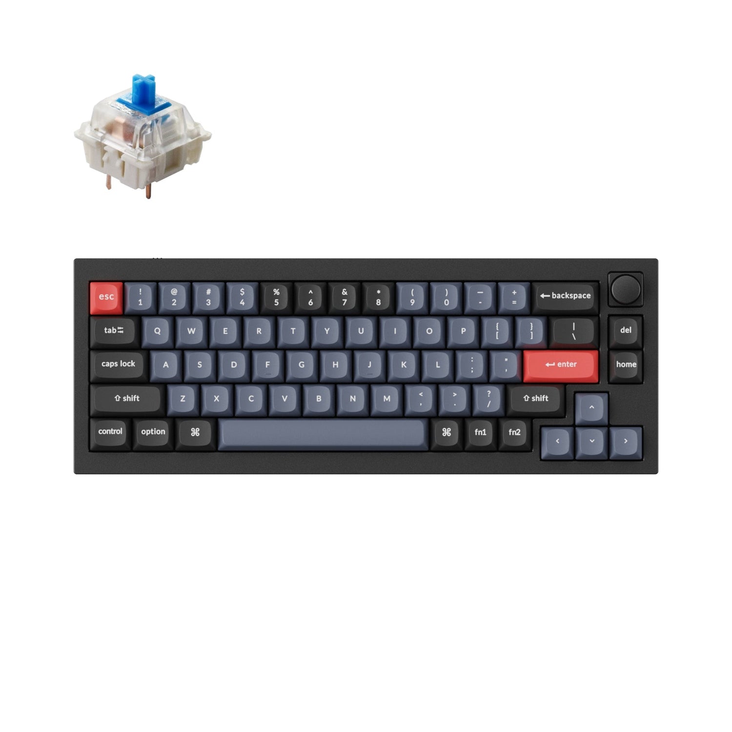 Keychron Q2 QMK Benutzerdefinierte mechanische Tastatur (US-ANSI-Layout)