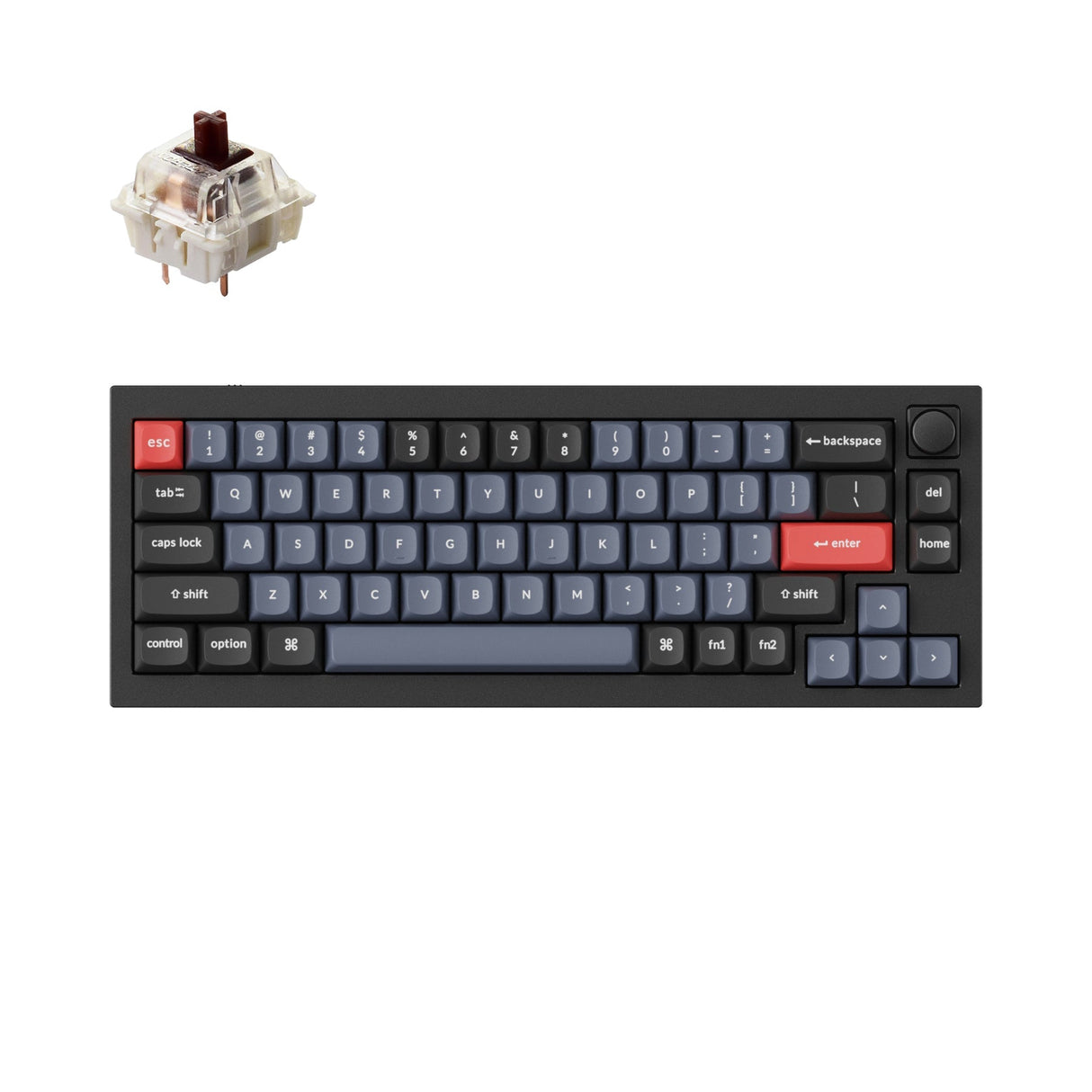 Keychron Q2 QMK Benutzerdefinierte mechanische Tastatur (US-ANSI-Layout)