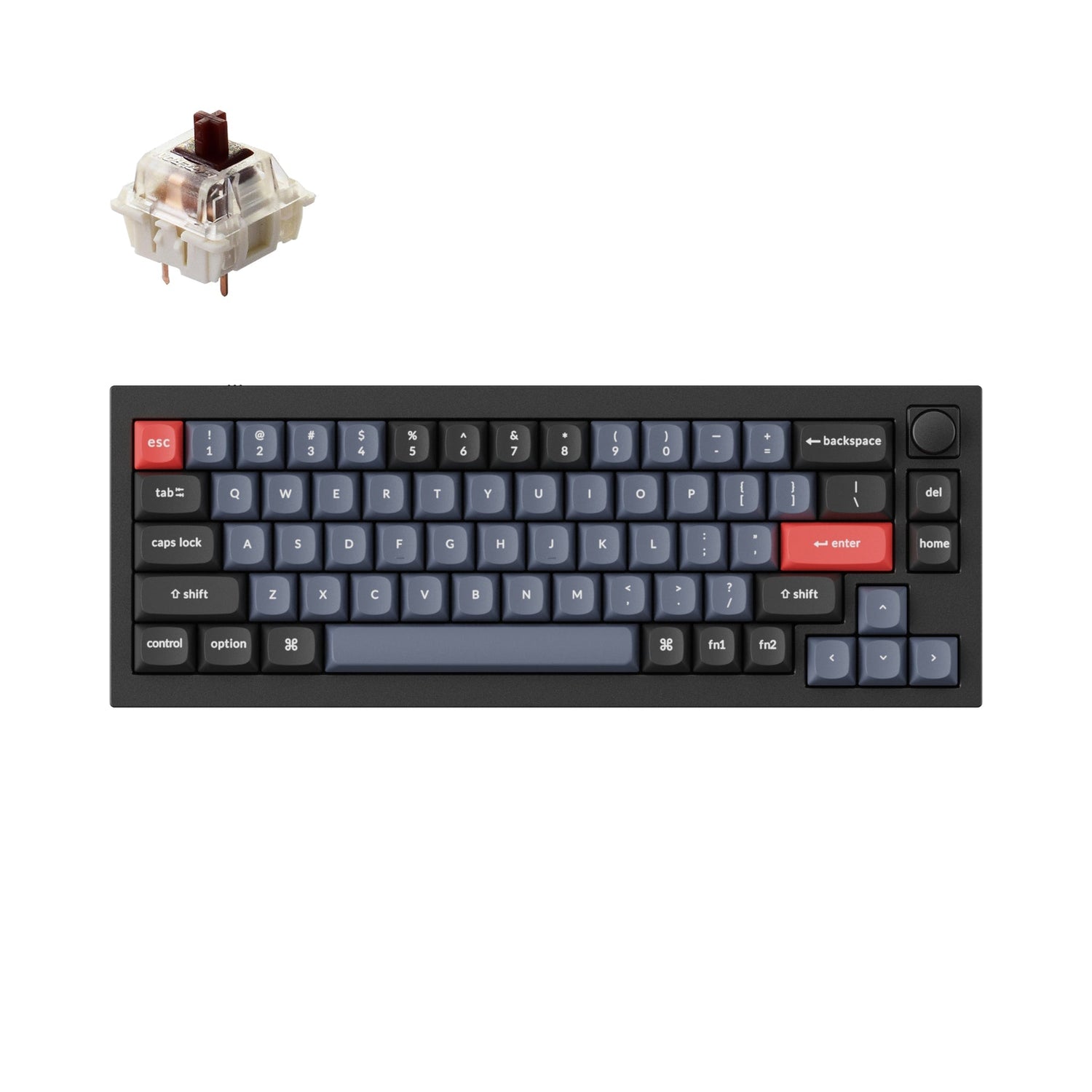Keychron Q2 QMK Benutzerdefinierte mechanische Tastatur (US-ANSI-Layout)