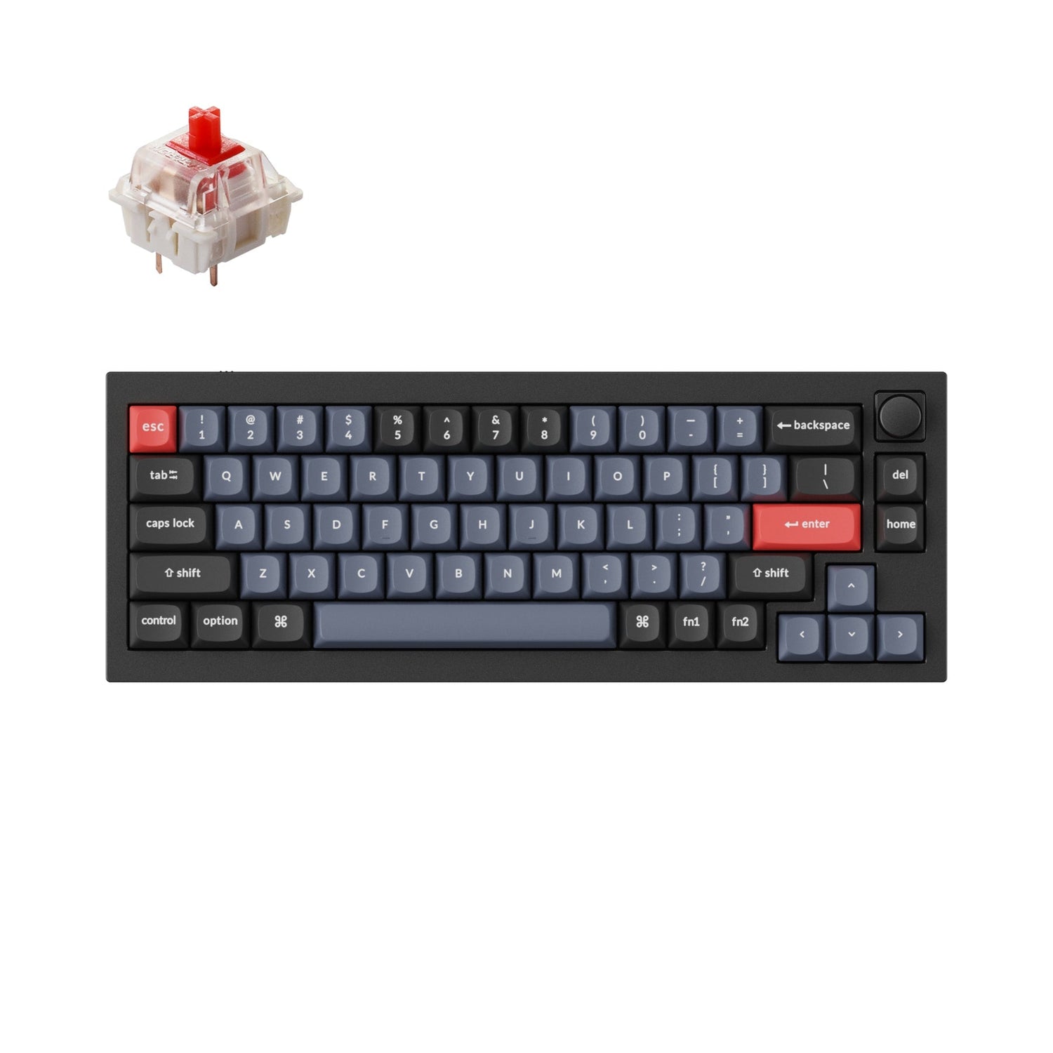 Keychron Q2 QMK Benutzerdefinierte mechanische Tastatur (US-ANSI-Layout)