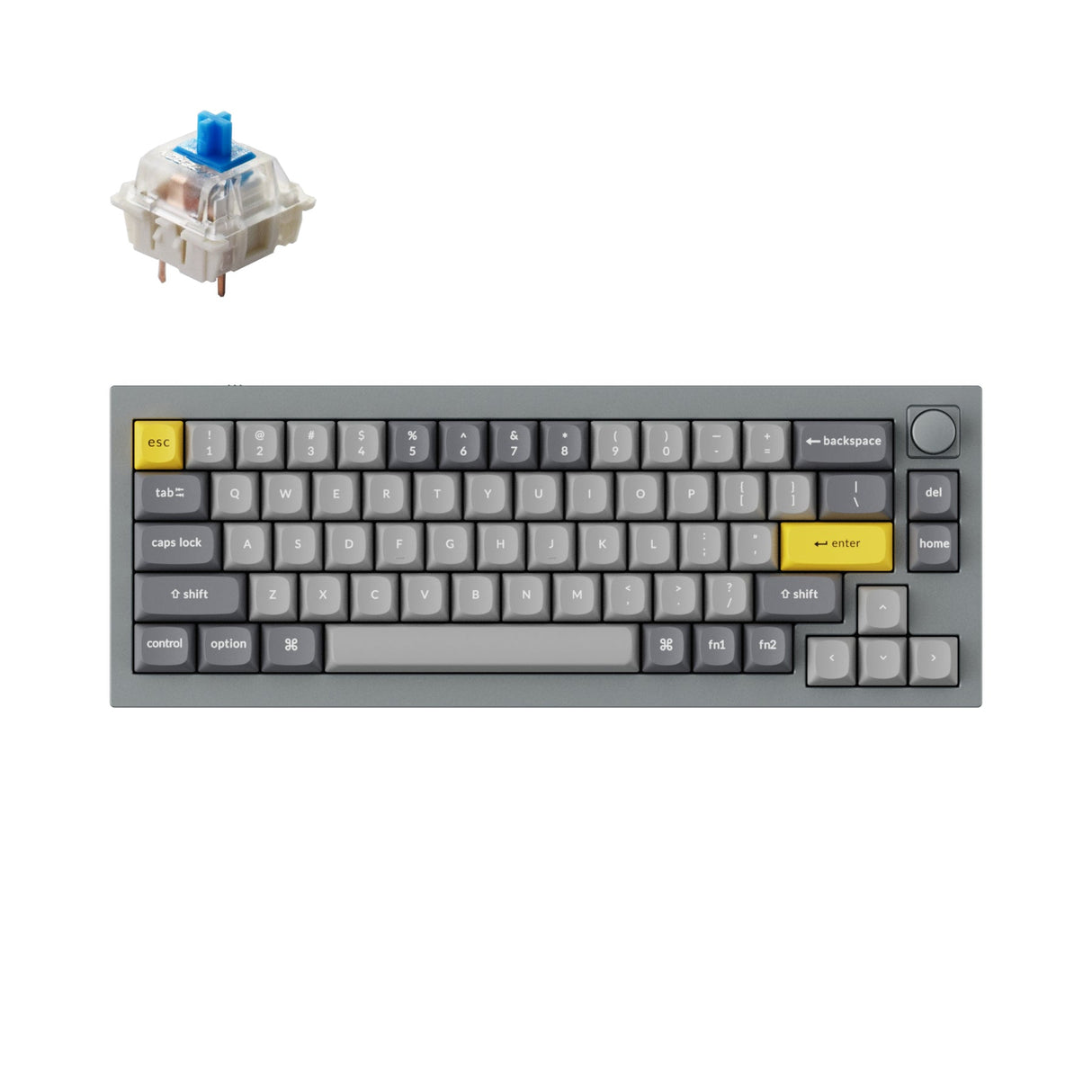 Keychron Q2 QMK Benutzerdefinierte mechanische Tastatur (US-ANSI-Layout)