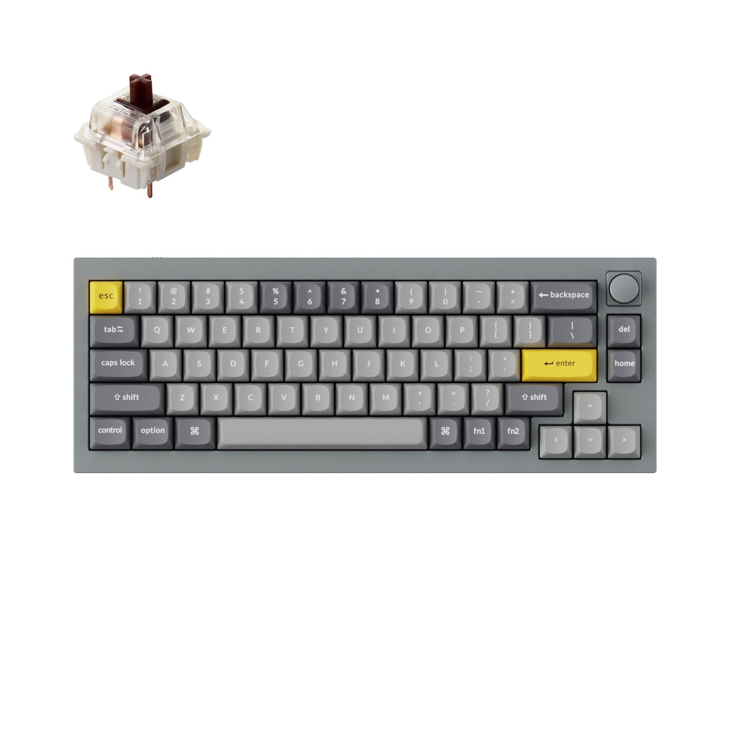 Keychron Q2 QMK Benutzerdefinierte mechanische Tastatur (US-ANSI-Layout)