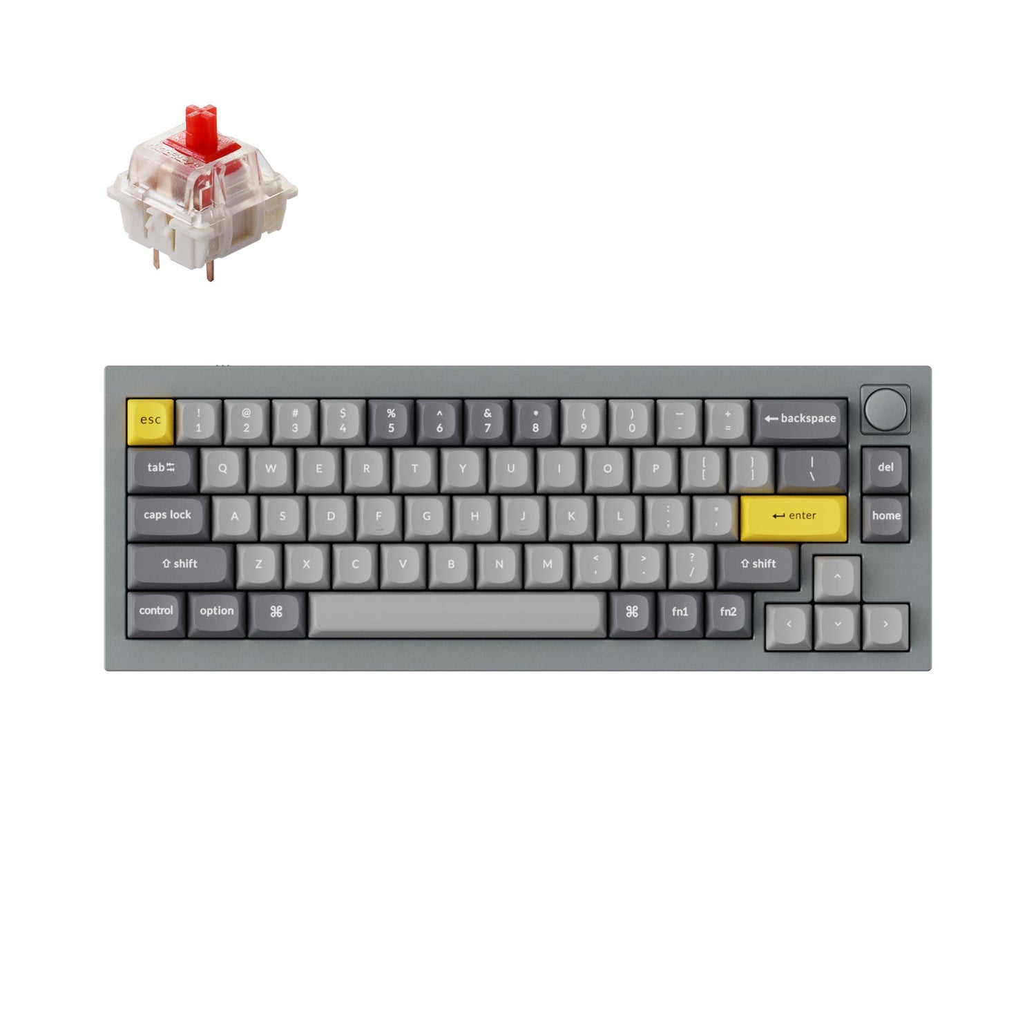 Keychron Q2 QMK Benutzerdefinierte mechanische Tastatur (US-ANSI-Layout)