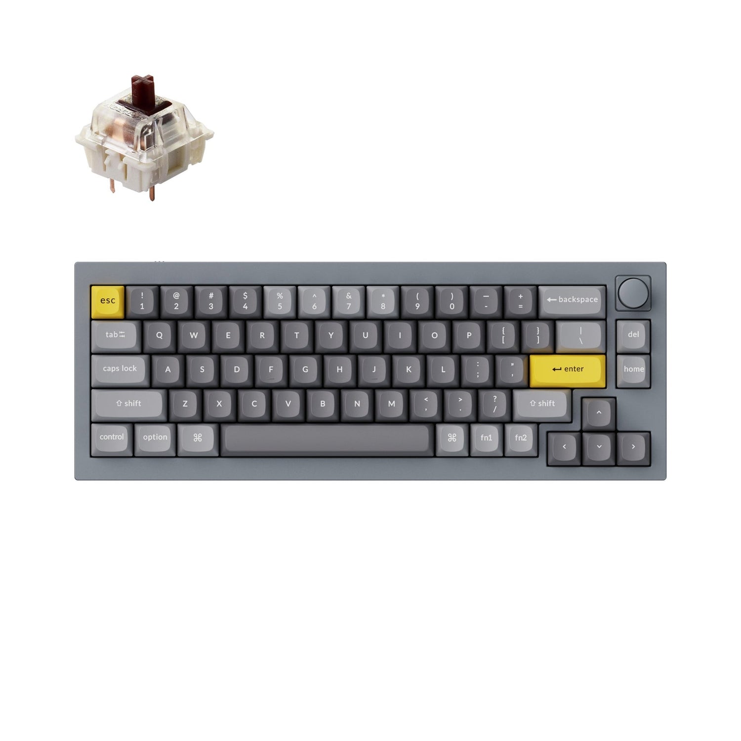 Keychron Q2 QMK Benutzerdefinierte mechanische Tastatur (US-ANSI-Layout)