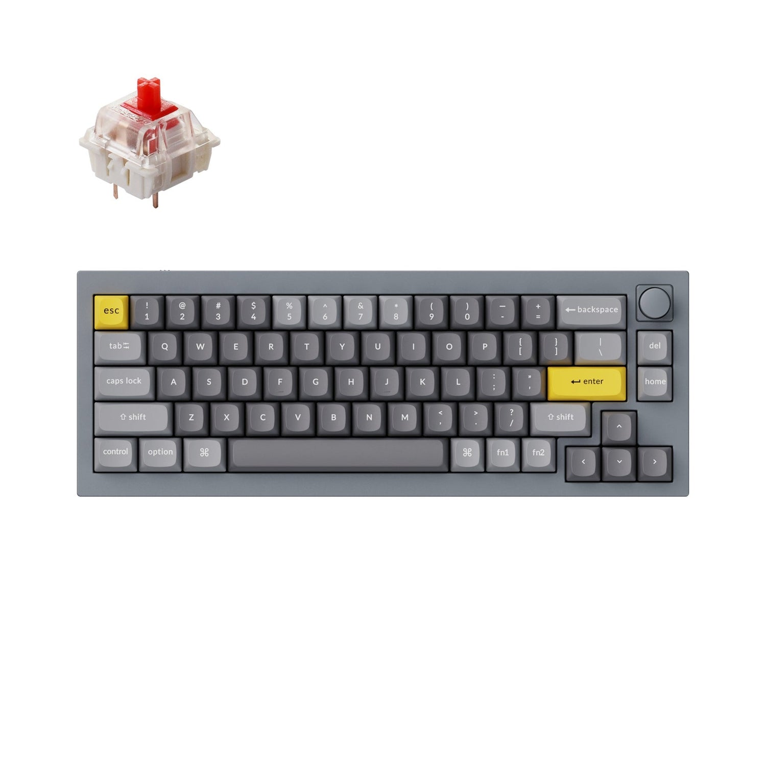 Keychron Q2 QMK Benutzerdefinierte mechanische Tastatur (US-ANSI-Layout)
