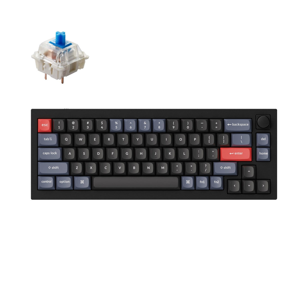 Keychron Q2 QMK Benutzerdefinierte mechanische Tastatur (US-ANSI-Layout)