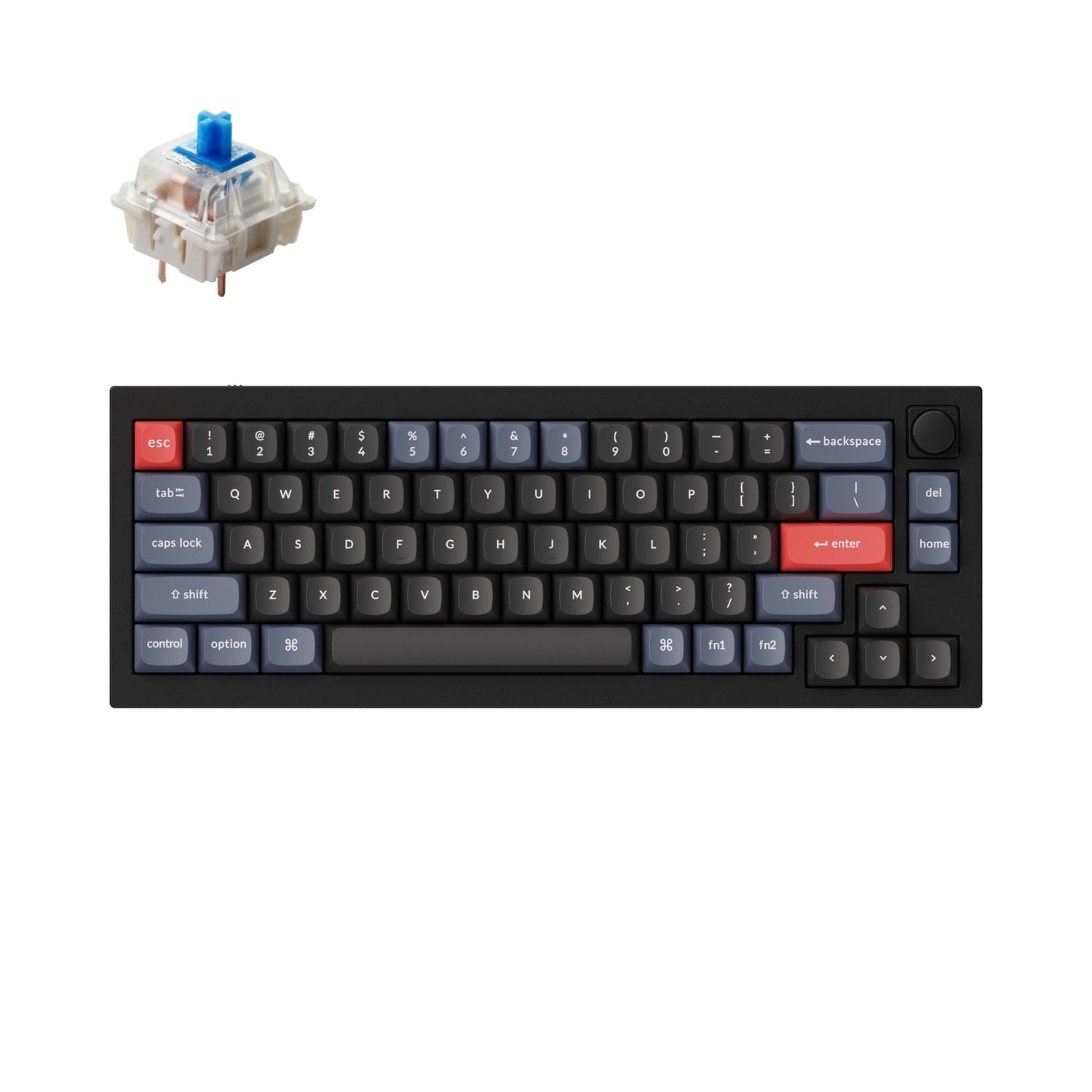 Keychron Q2 QMK Benutzerdefinierte mechanische Tastatur (US-ANSI-Layout)