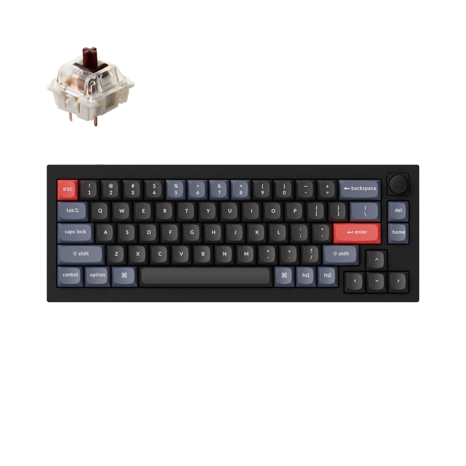 Keychron Q2 QMK Benutzerdefinierte mechanische Tastatur (US-ANSI-Layout)