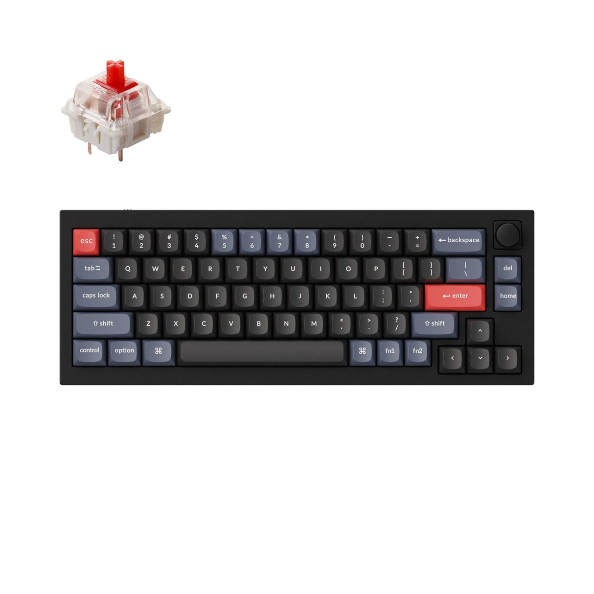 Keychron Q2 QMK Benutzerdefinierte mechanische Tastatur (US-ANSI-Layout)