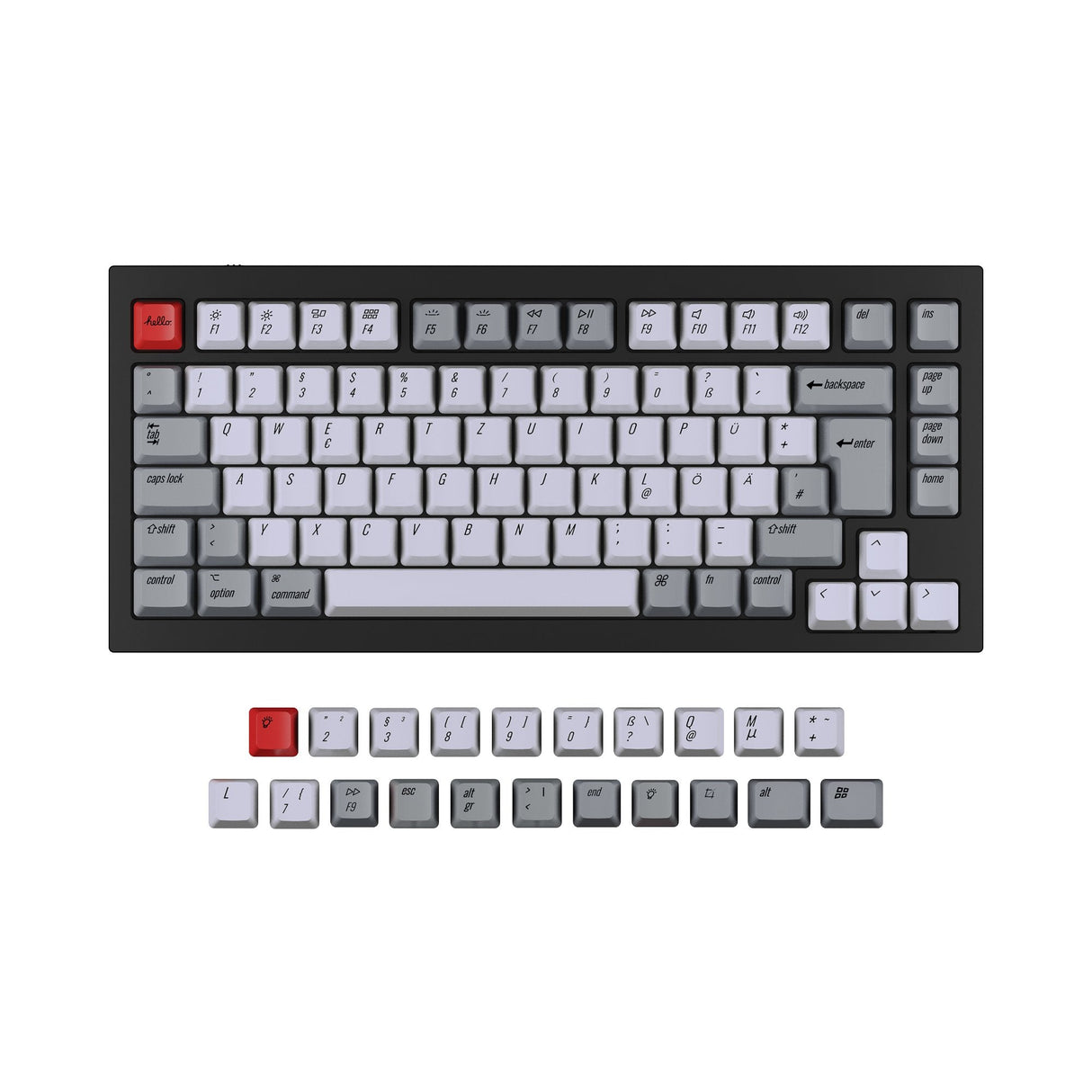 ISO Q1 & K2 OEM-Dye-Sub-PBT-Tastenkappen-Sammlung