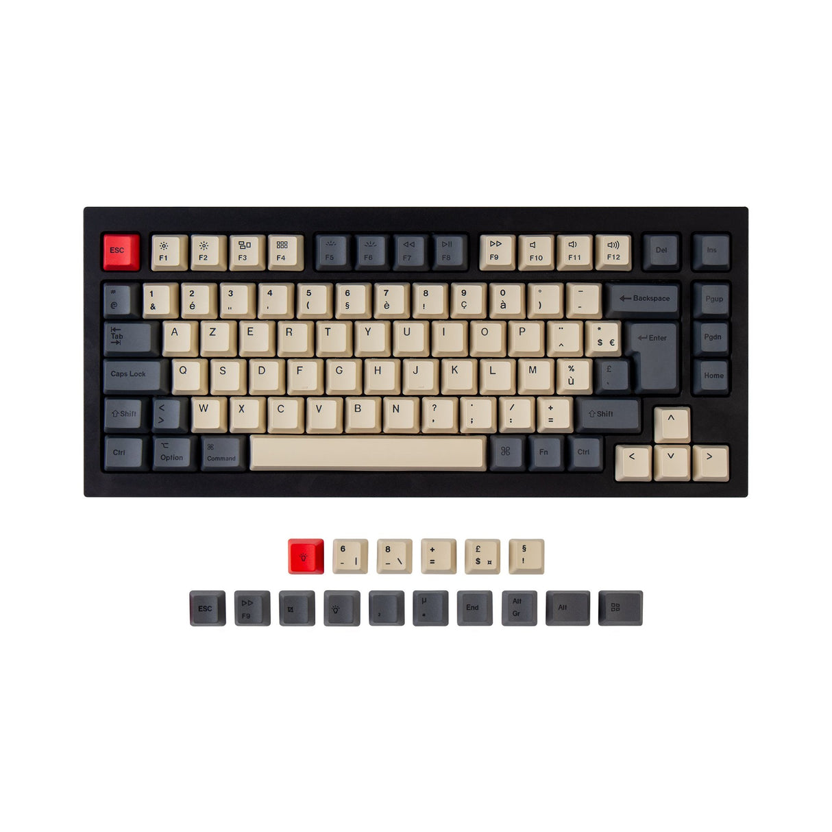 ISO Q1 & K2 OEM Dye-Sub PBT Tastenkappen-Sammlung – Carbon