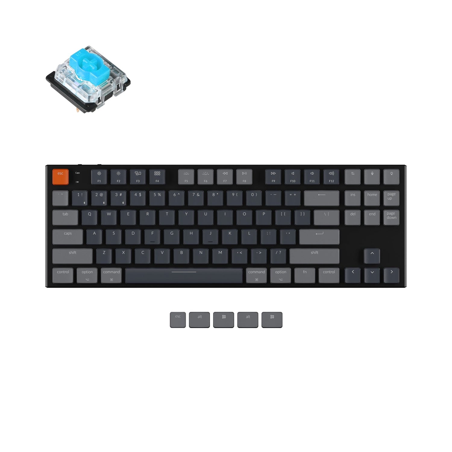 Keychron K1 kabellose mechanische Tastatur Version 5 (US-ANSI-Layout)