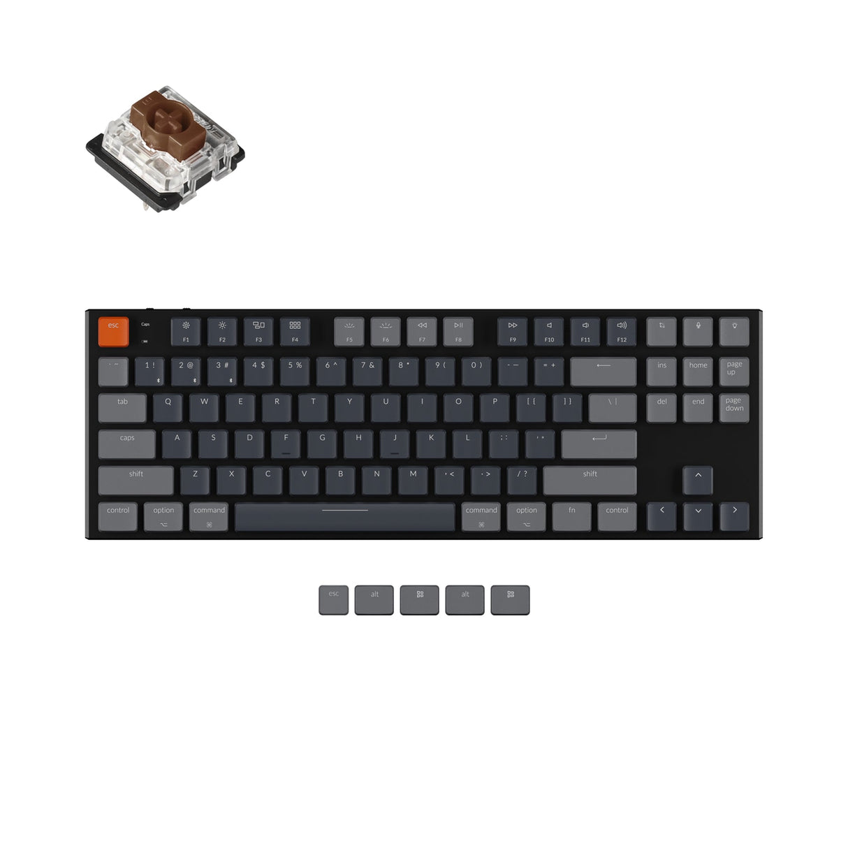 Keychron K1 kabellose mechanische Tastatur Version 5 (US-ANSI-Layout)