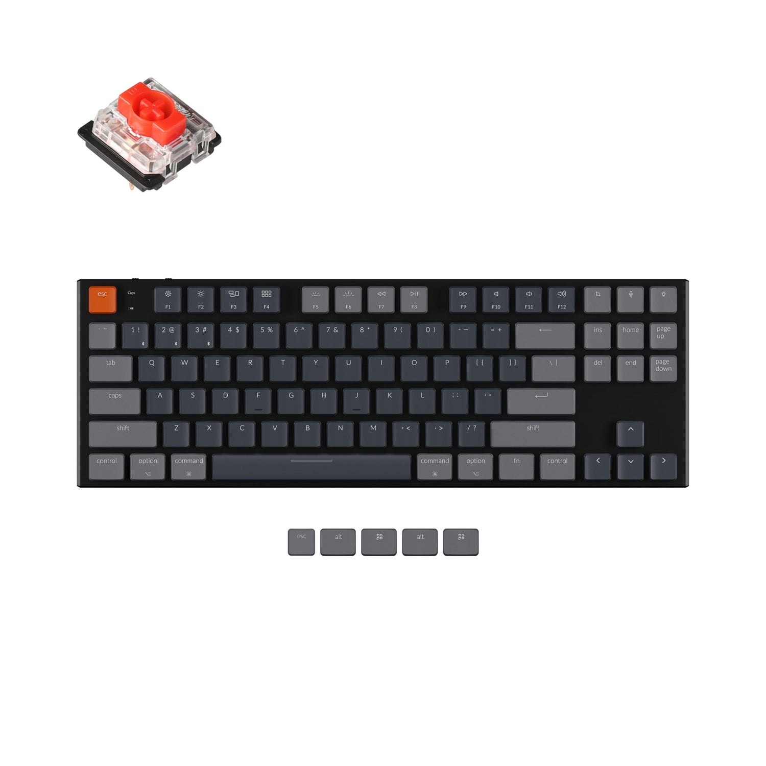 Keychron K1 kabellose mechanische Tastatur Version 5 (US-ANSI-Layout)