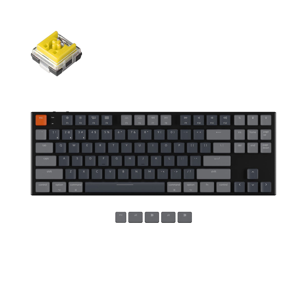 Keychron K1 kabellose mechanische Tastatur Version 5 (US-ANSI-Layout)