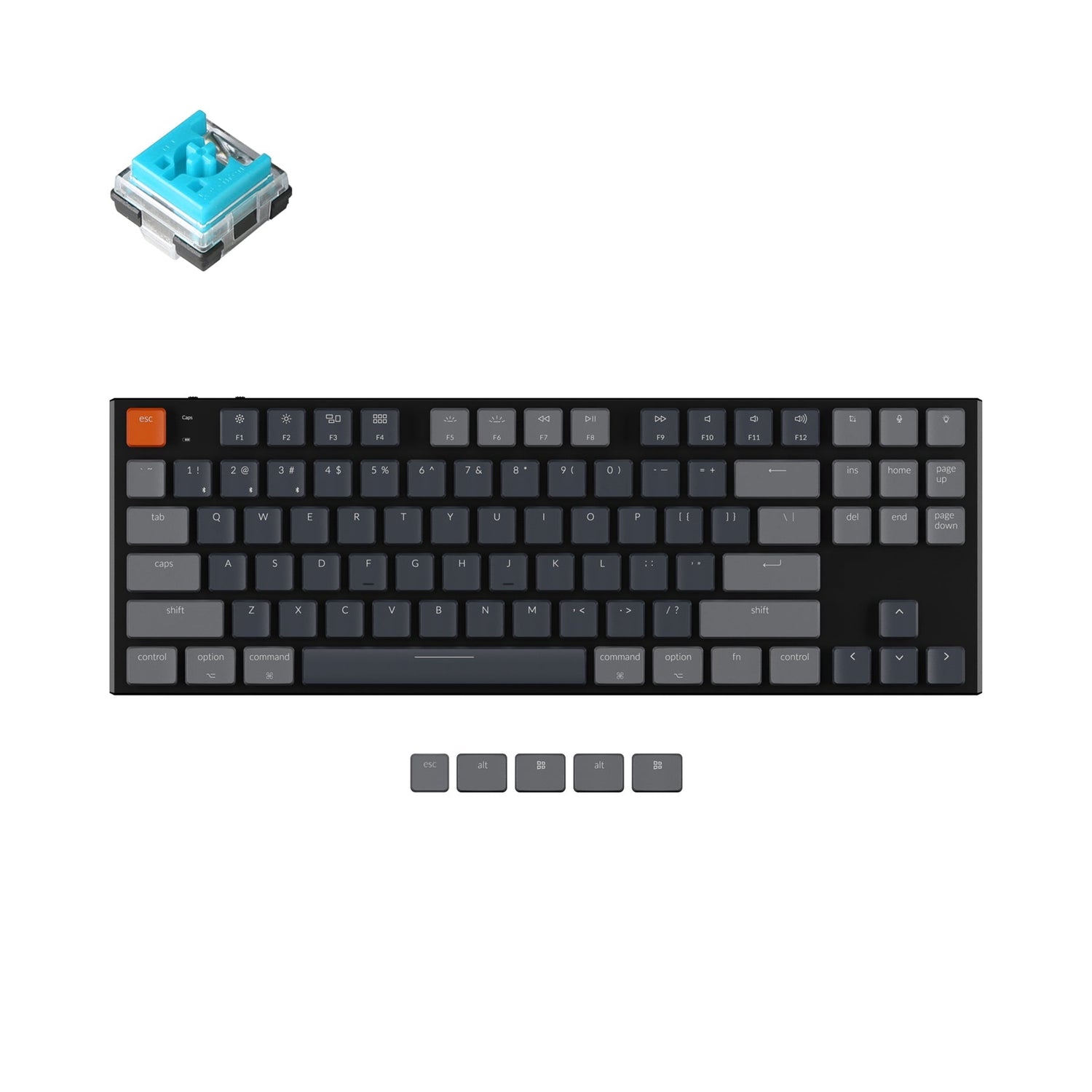 Keychron K1 kabellose mechanische Tastatur Version 5 (US-ANSI-Layout)