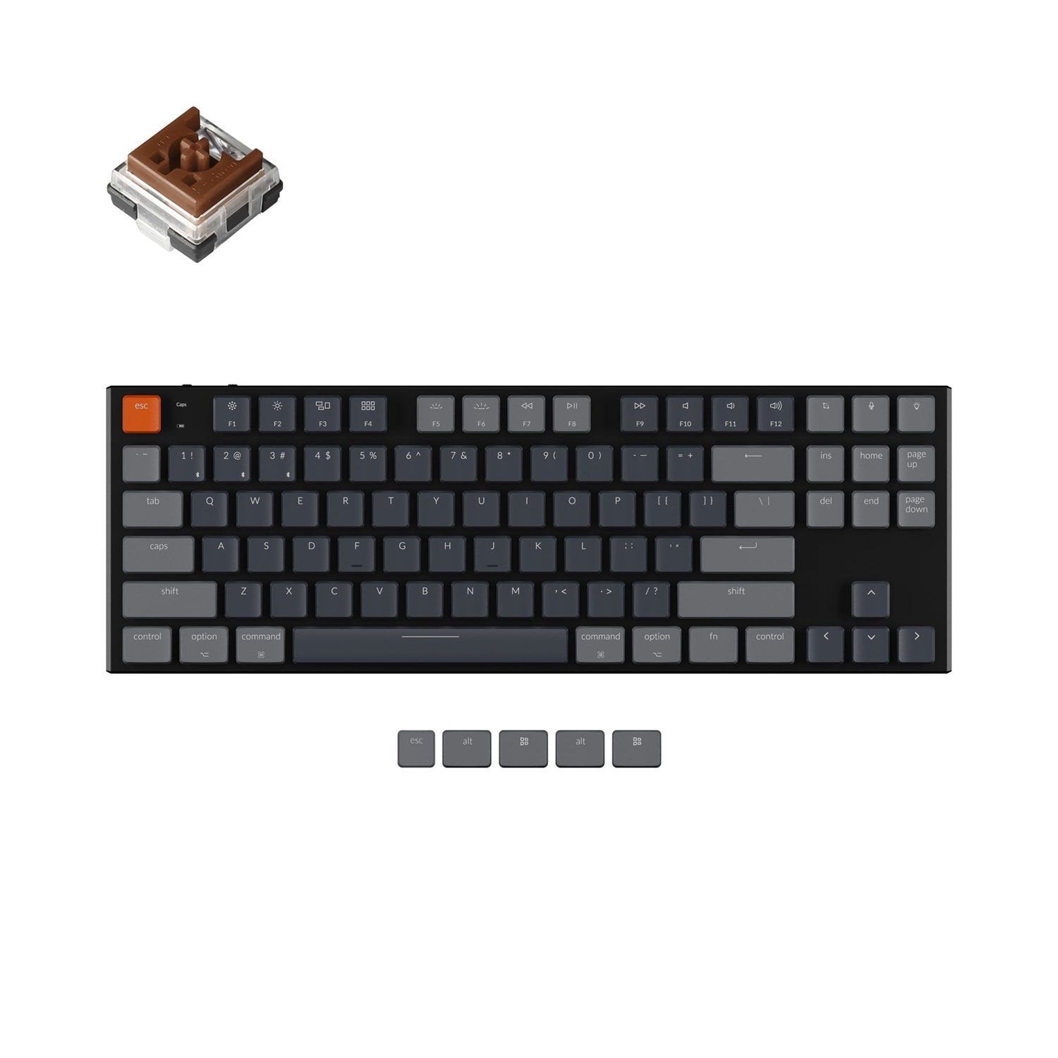 Keychron K1 kabellose mechanische Tastatur Version 5 (US-ANSI-Layout)