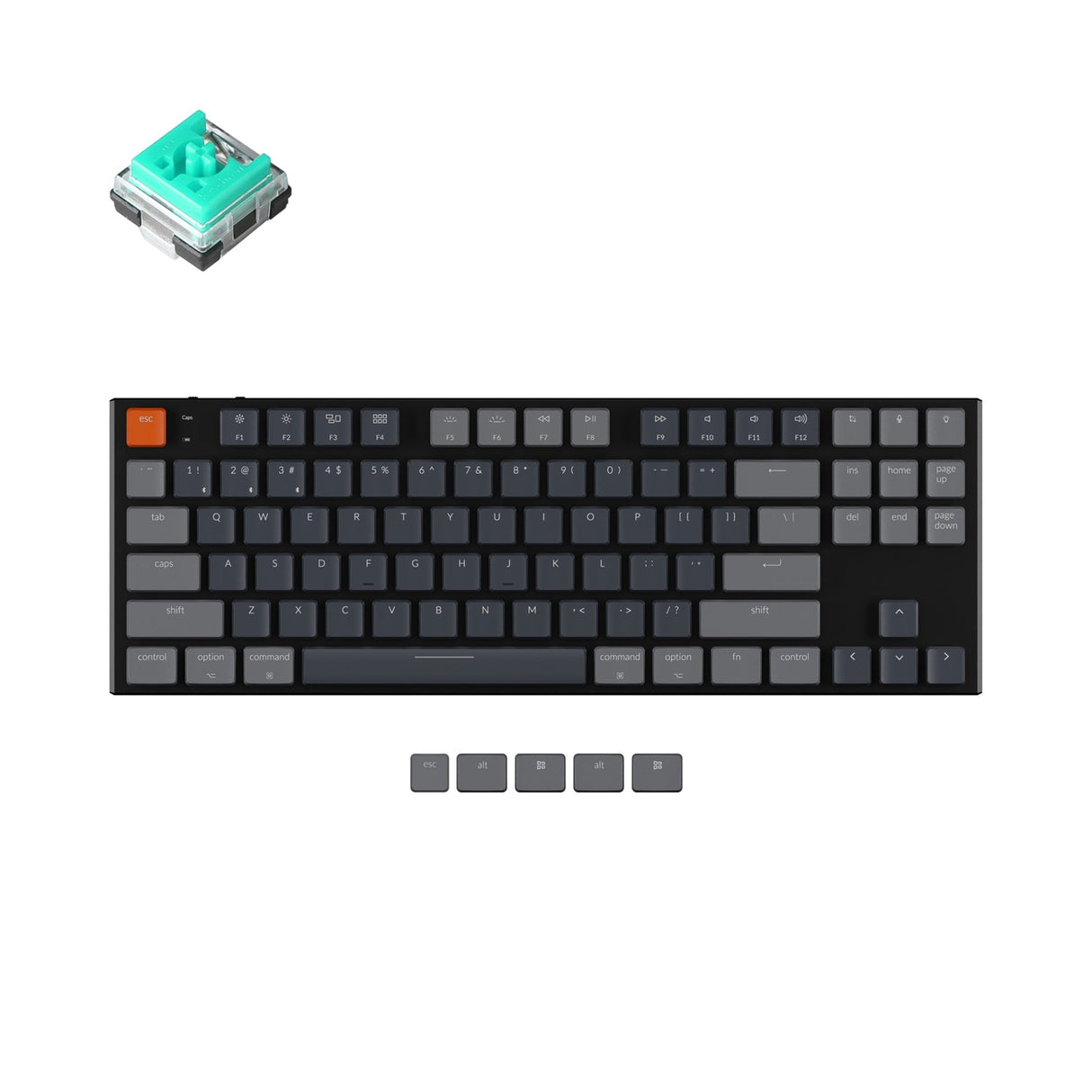 Keychron K1 kabellose mechanische Tastatur Version 5 (US-ANSI-Layout)