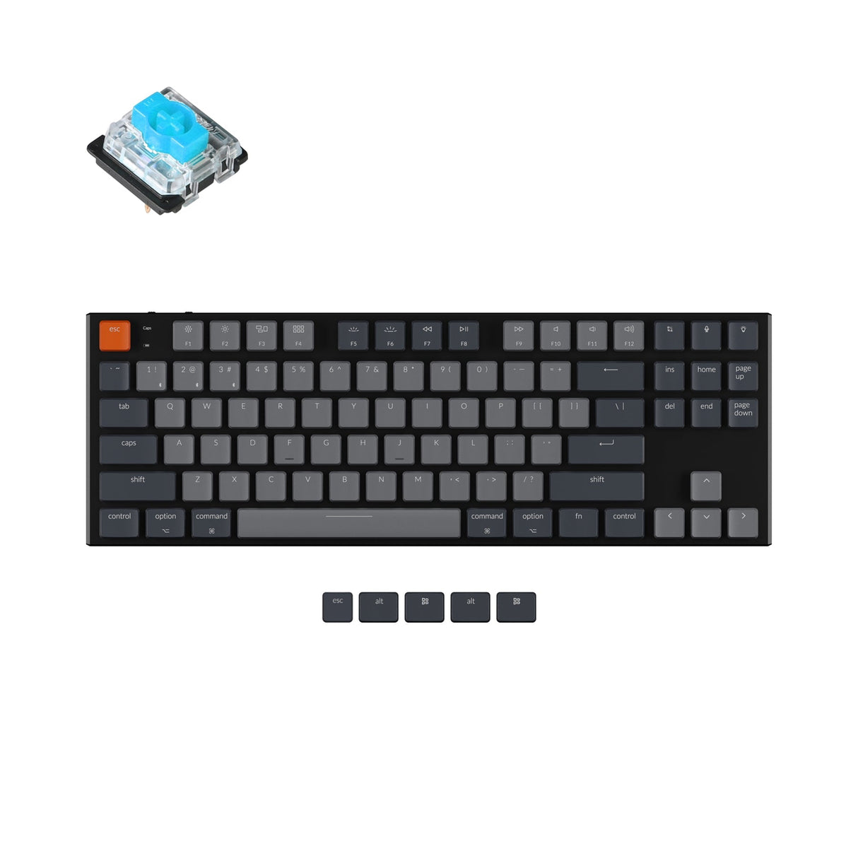 Keychron K1 kabellose mechanische Tastatur Version 5 (US-ANSI-Layout)