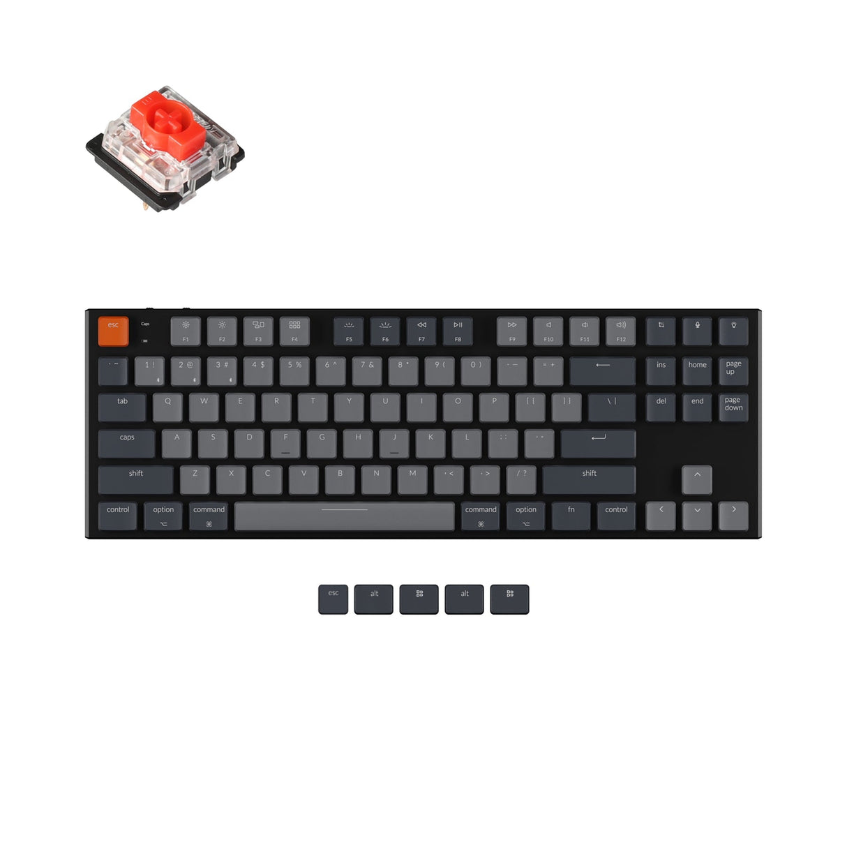 Keychron K1 kabellose mechanische Tastatur Version 5 (US-ANSI-Layout)